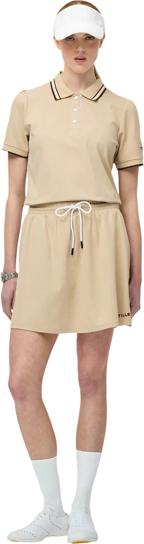 Product gallery image number 3 for product Polo en piqué à manches bouffantes Preppy - Femme