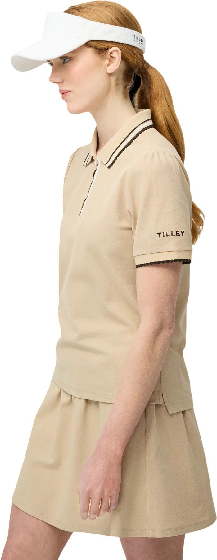 Product gallery image number 4 for product Polo en piqué à manches bouffantes Preppy - Femme