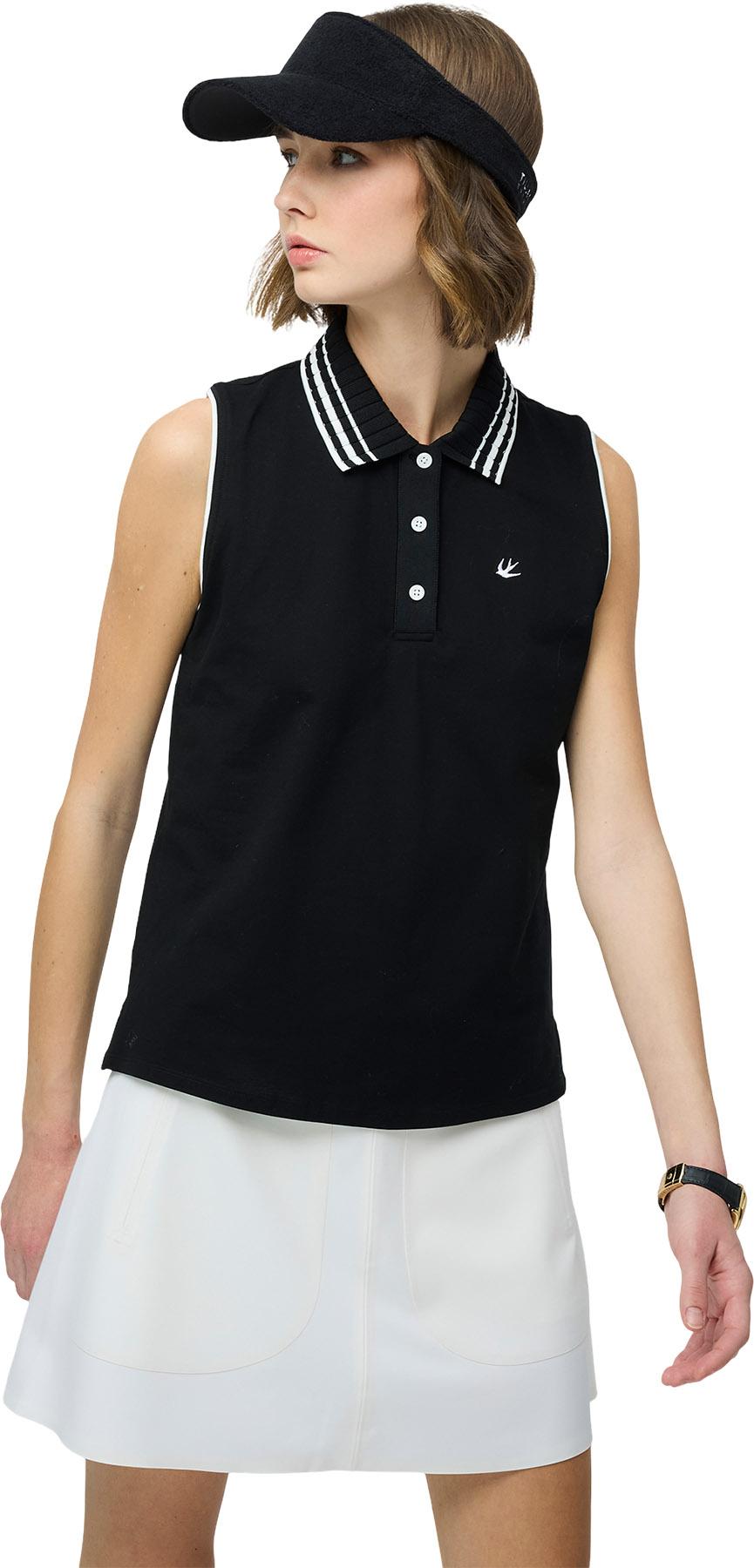 Product gallery image number 5 for product Polo sans manches en piqué Supima - Femme