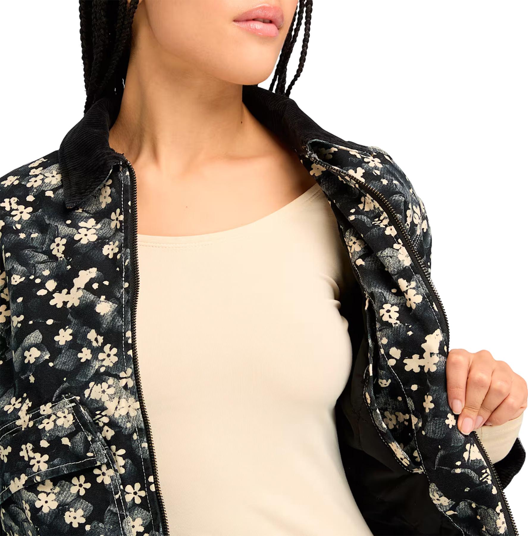 Product gallery image number 6 for product Strafford Quilted Washed Canvas Printed Jacket - Women's