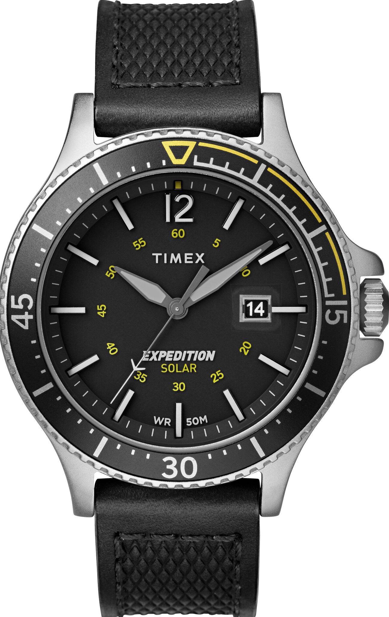 Product gallery image number 1 for product Expedition Gallatin Solar 43mm Watch - Leather Strap - Brown/Green