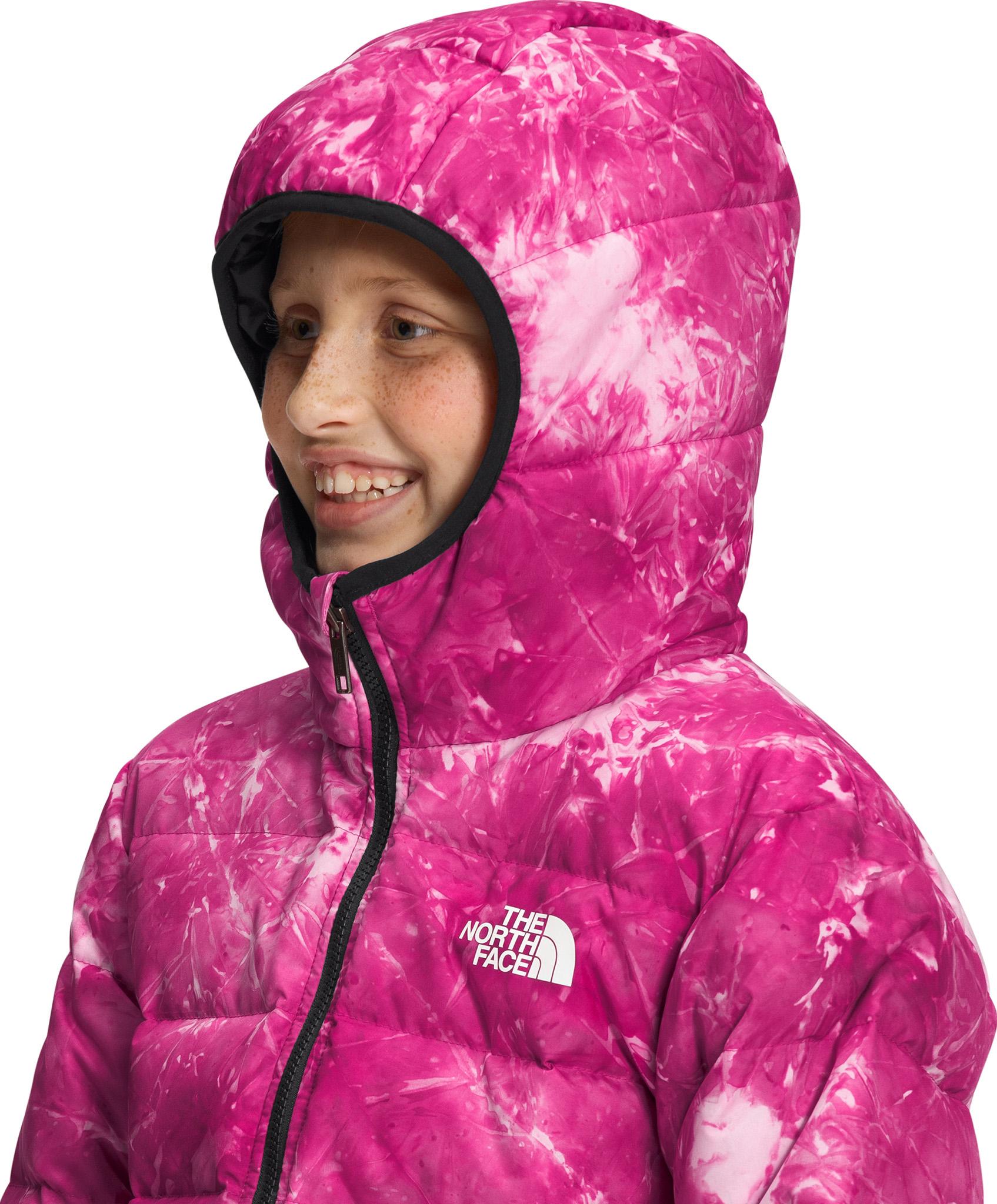 Product gallery image number 3 for product North Printed Reversible Down Hooded Jacket - Girls