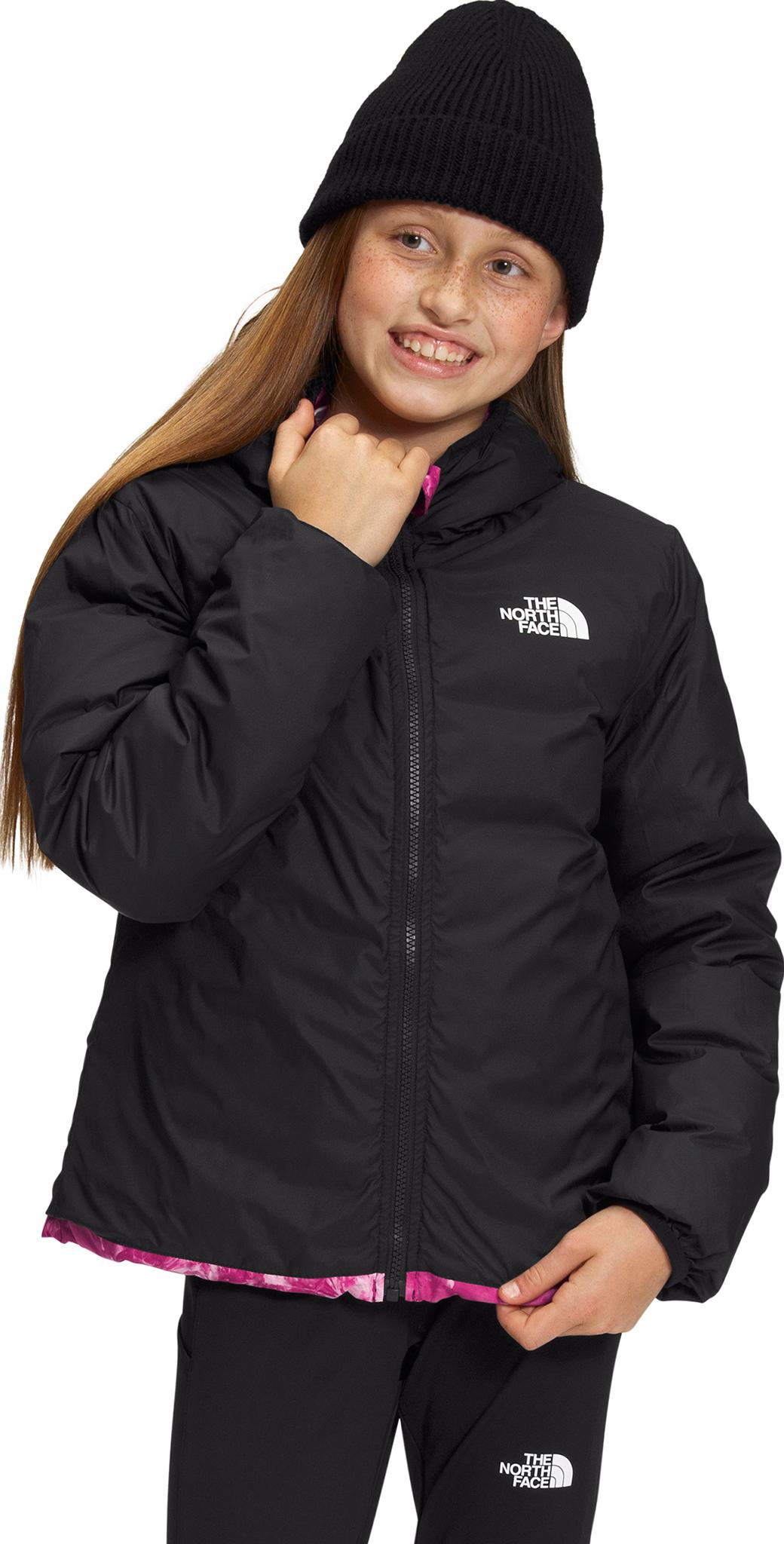 Product gallery image number 4 for product North Printed Reversible Down Hooded Jacket - Girls