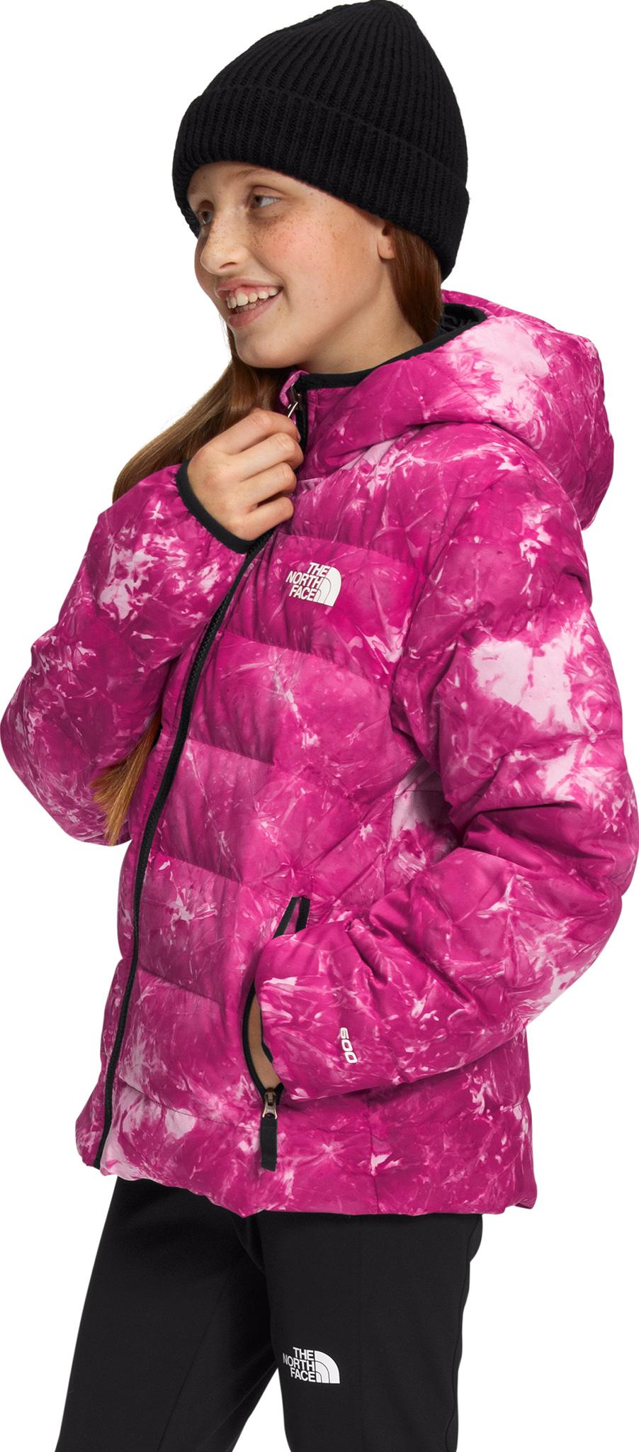 Product gallery image number 5 for product North Printed Reversible Down Hooded Jacket - Girls