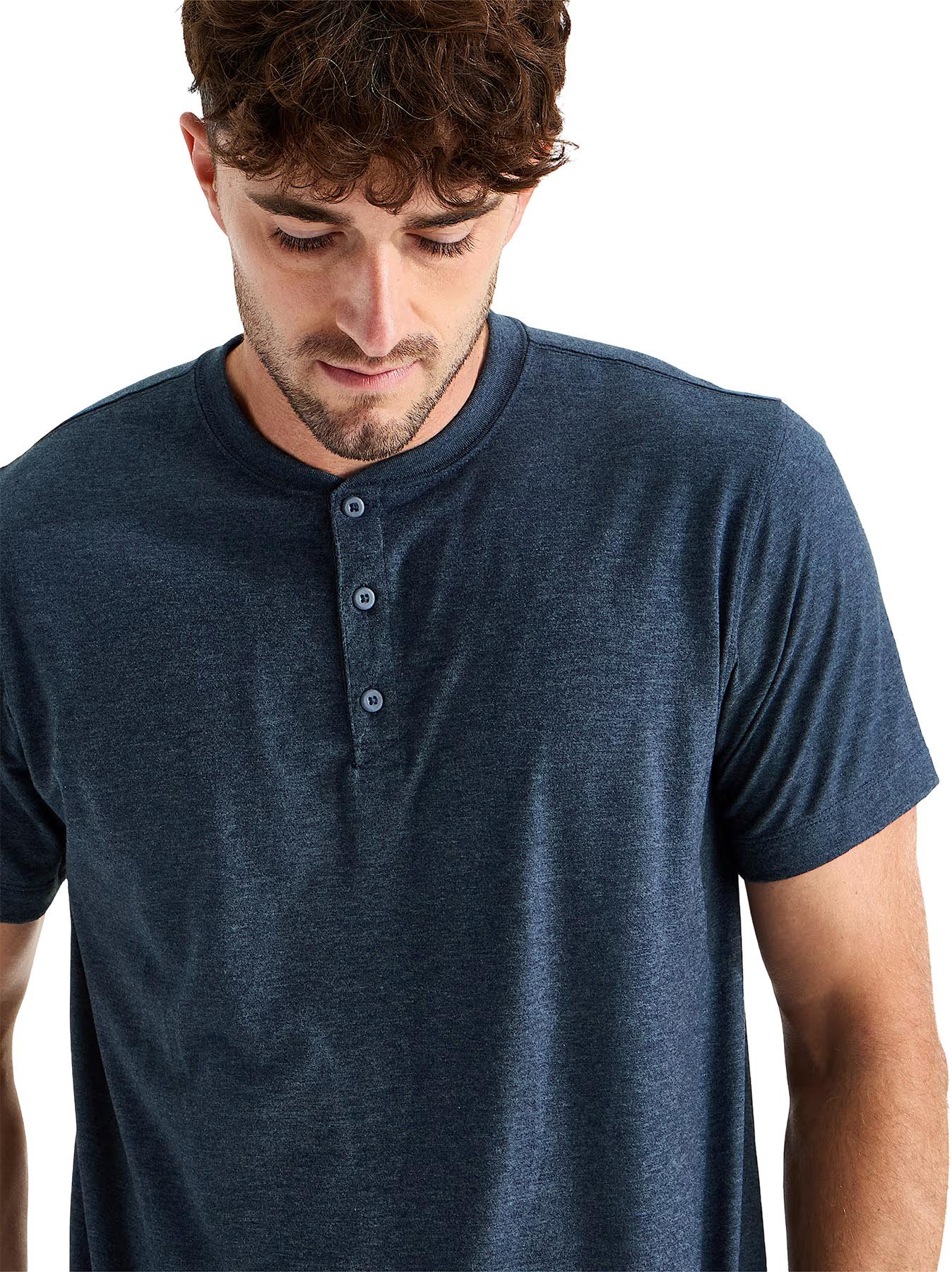 Product gallery image number 3 for product Tri-Blend Short-Sleeve Henley T-shirt - Men's