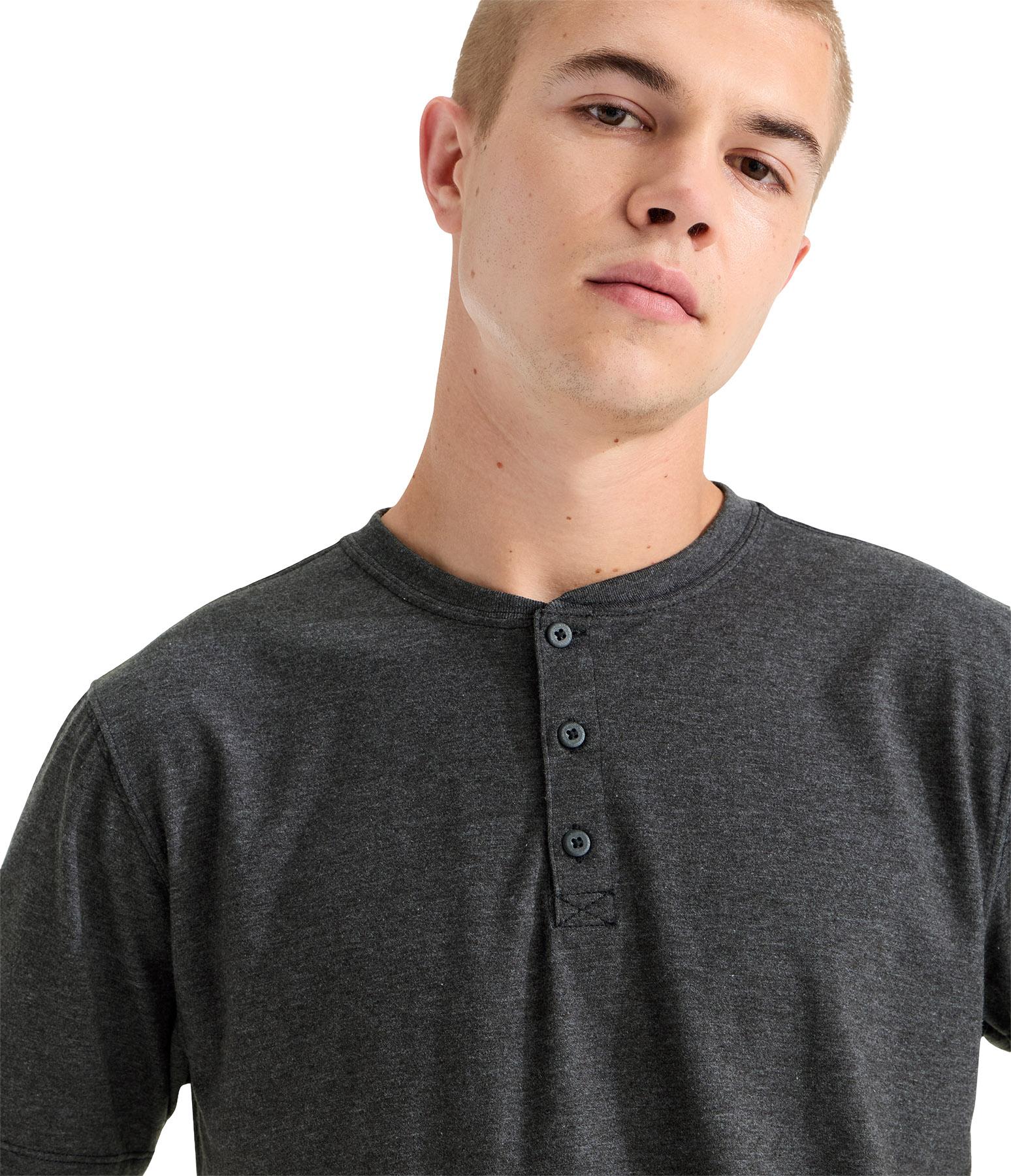 Product gallery image number 3 for product Tri-Blend Short-Sleeve Henley T-shirt - Men's