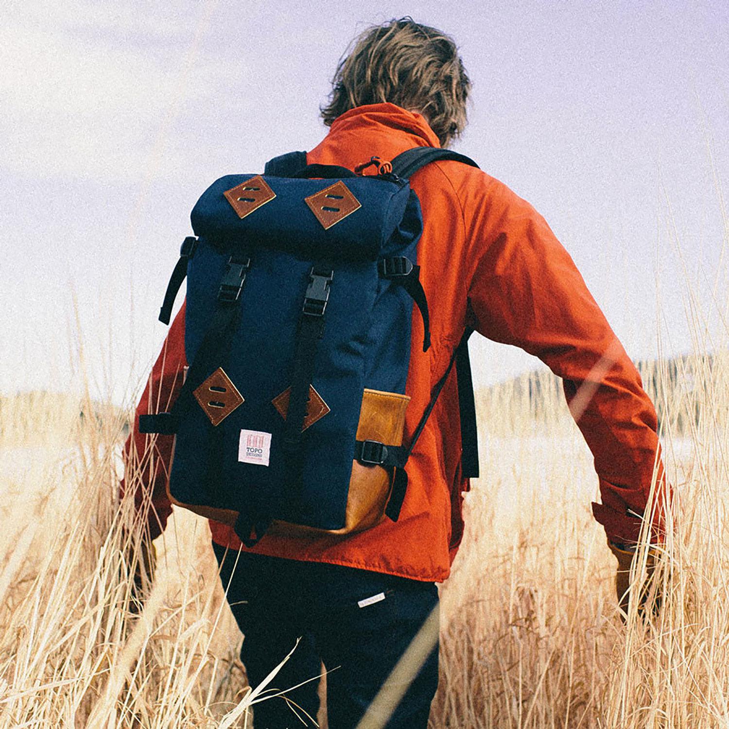 Product gallery image number 3 for product Klettersack Navy Leather 22L