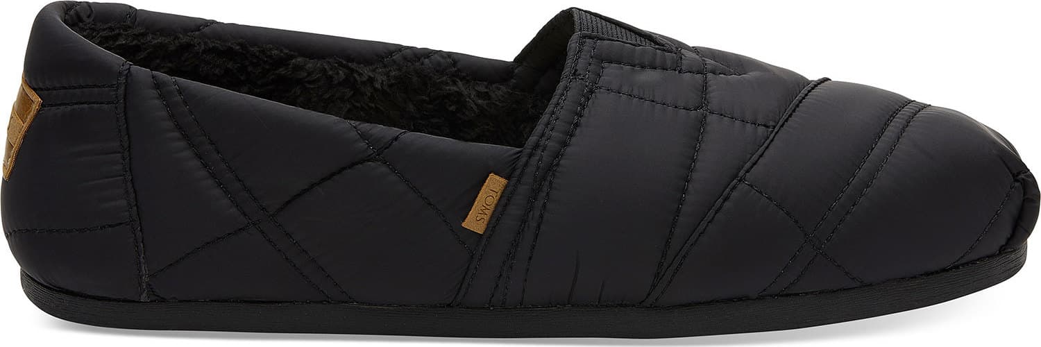 Product gallery image number 1 for product Classics Black Quilted Nylon Shoes - Men's