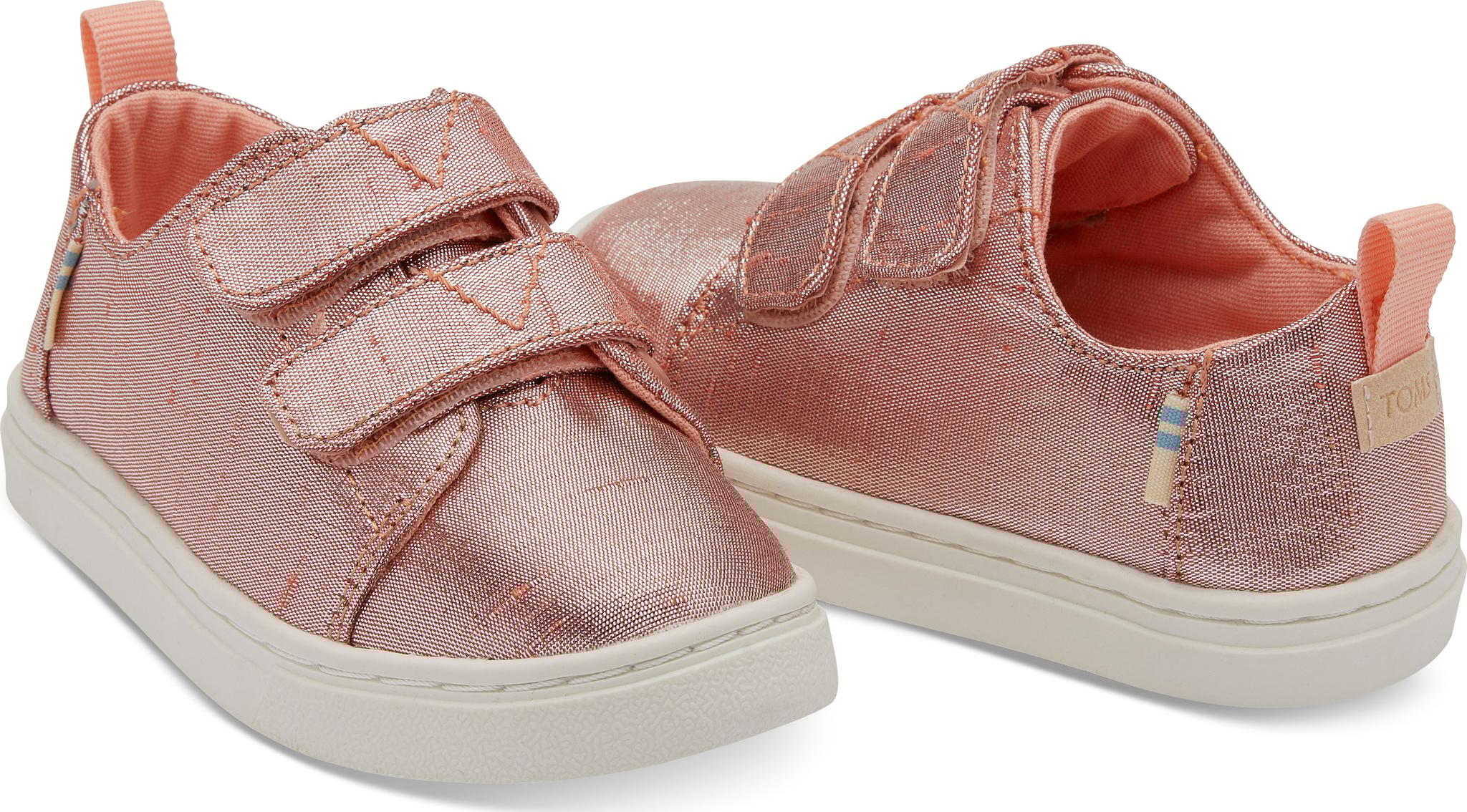 Product gallery image number 2 for product Persimmon Metallic Shantung Tiny TOMS Lenny Sneakers - Toddler