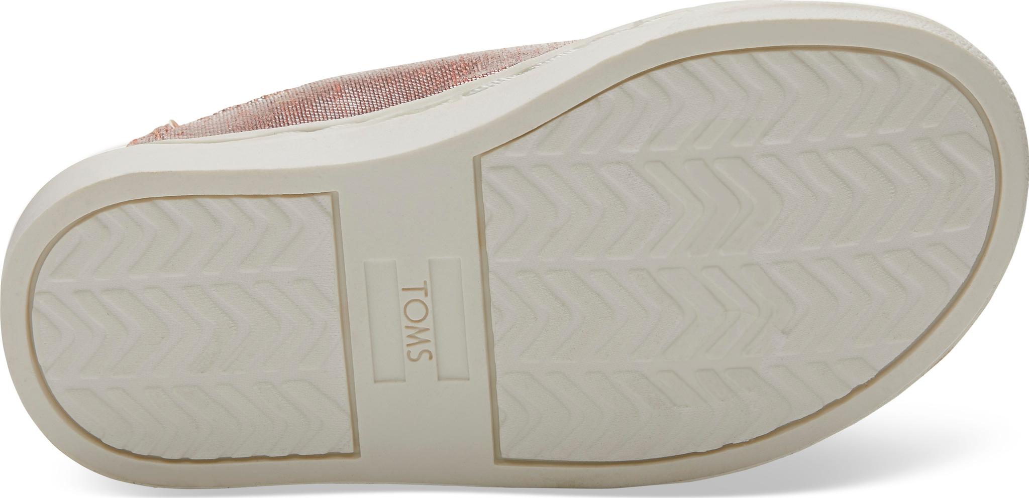 Product gallery image number 3 for product Persimmon Metallic Shantung Tiny TOMS Lenny Sneakers - Toddler