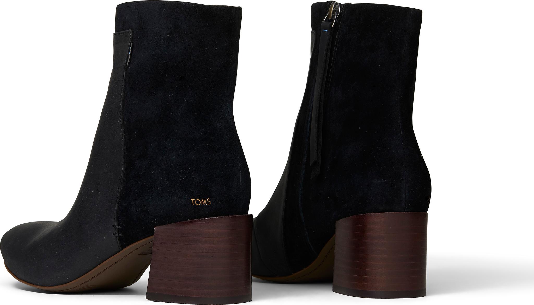 Product gallery image number 2 for product Black Leather Pig Nubuck Emmy Boots - Women's