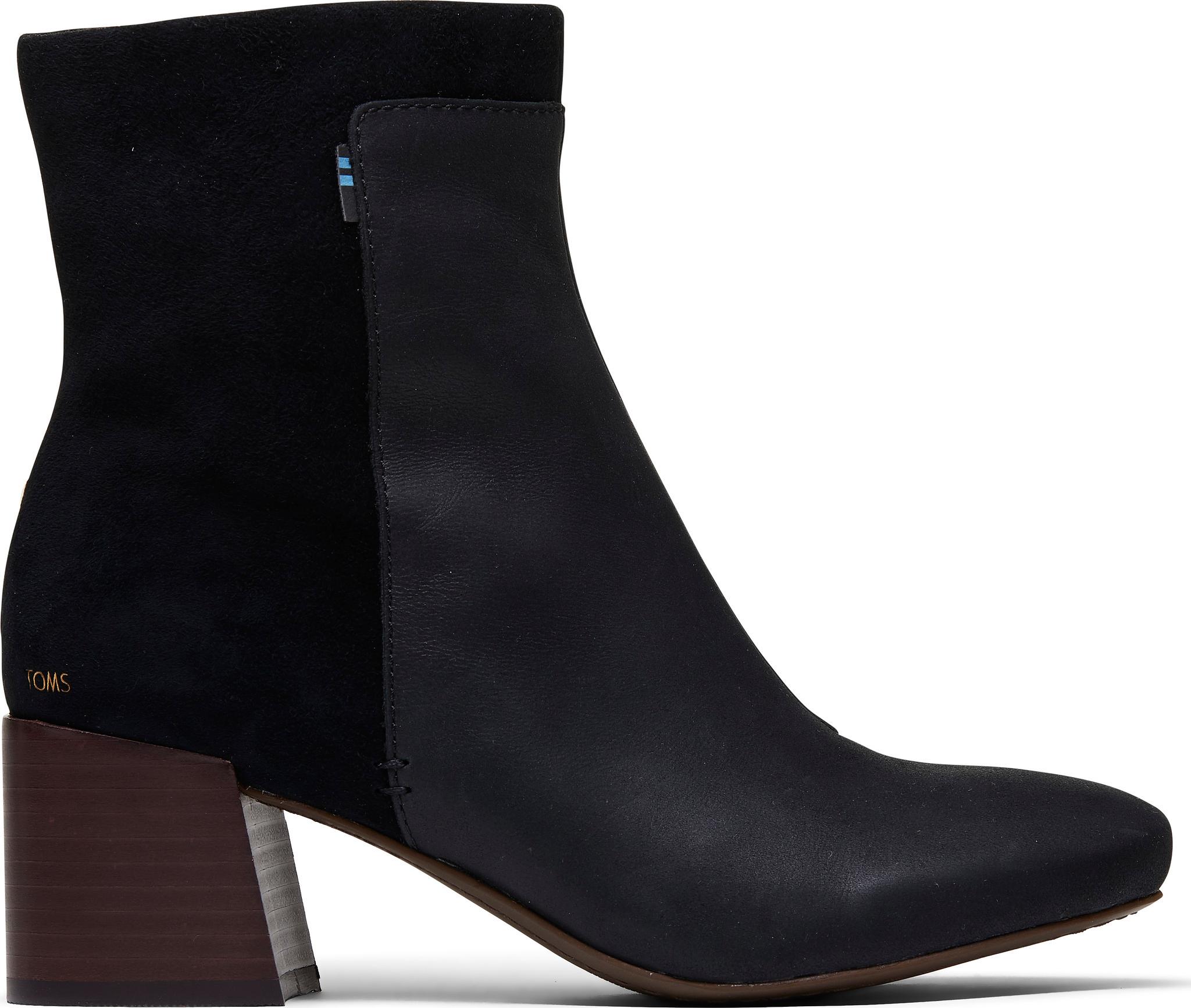 Product gallery image number 1 for product Black Leather Pig Nubuck Emmy Boots - Women's