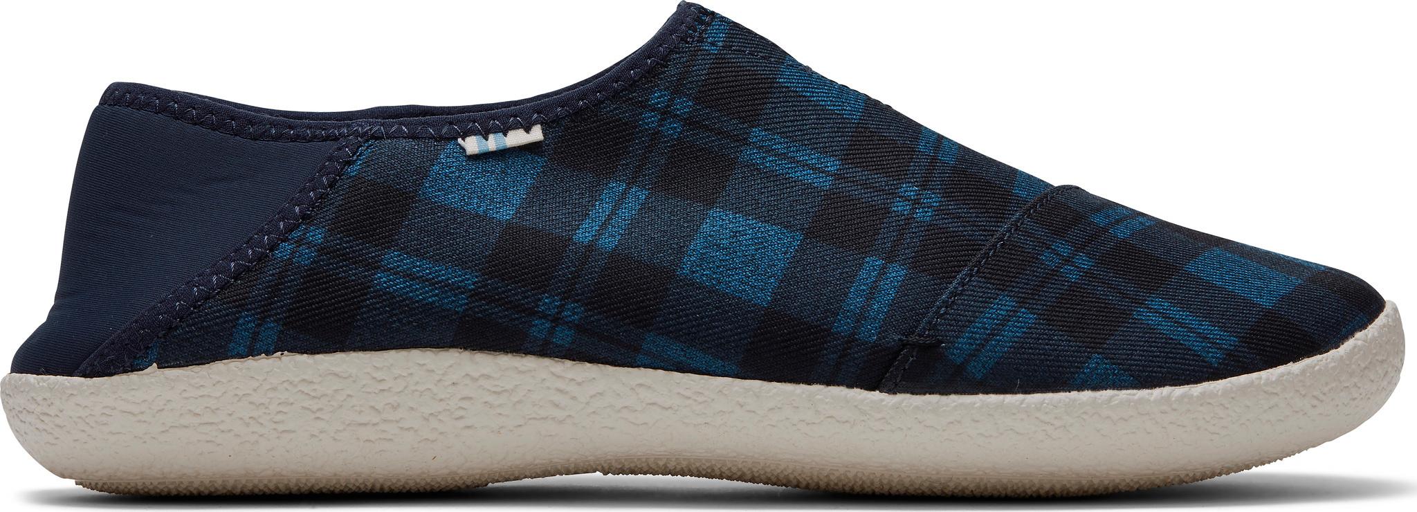 Product gallery image number 1 for product Navy Twill Check Rodeo Slippers - Men's