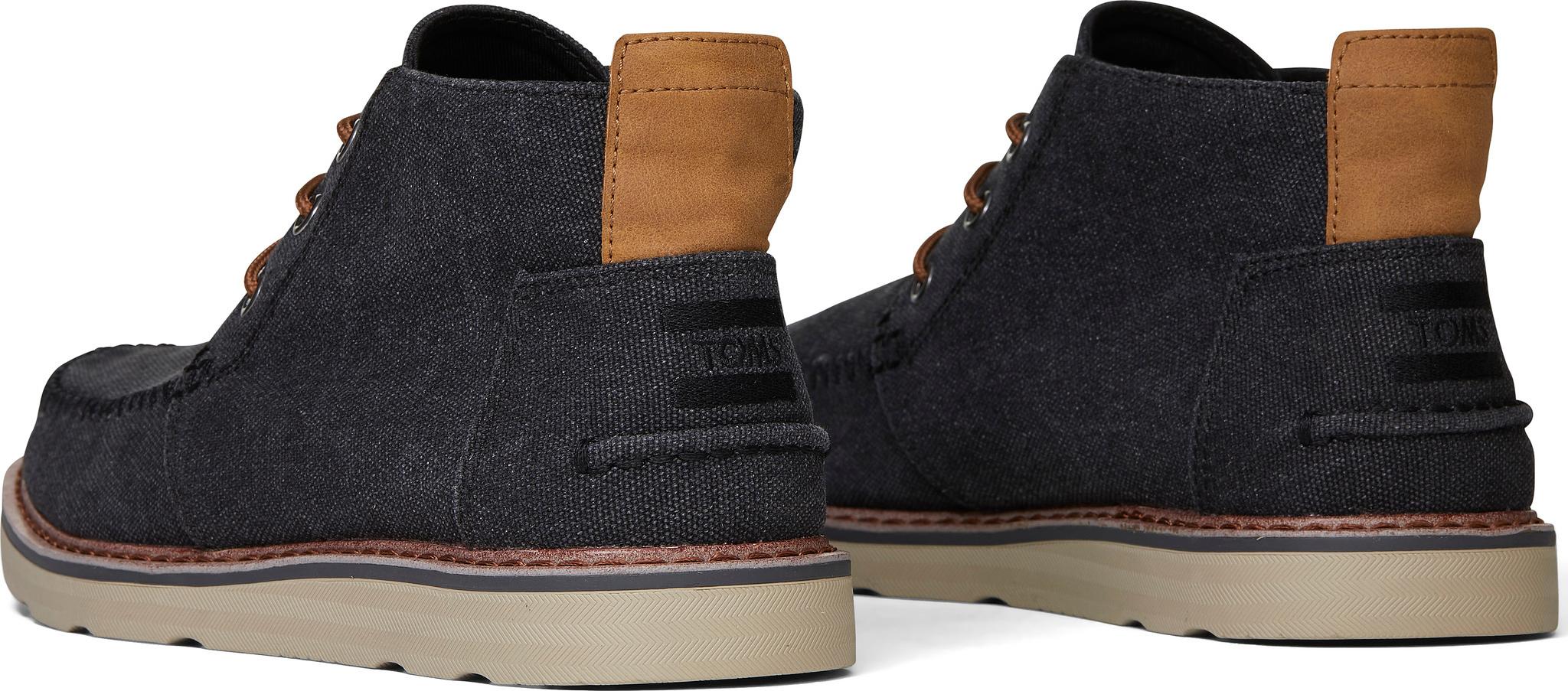 Product gallery image number 2 for product Black Washed Canvas Chukka Boots - Men's