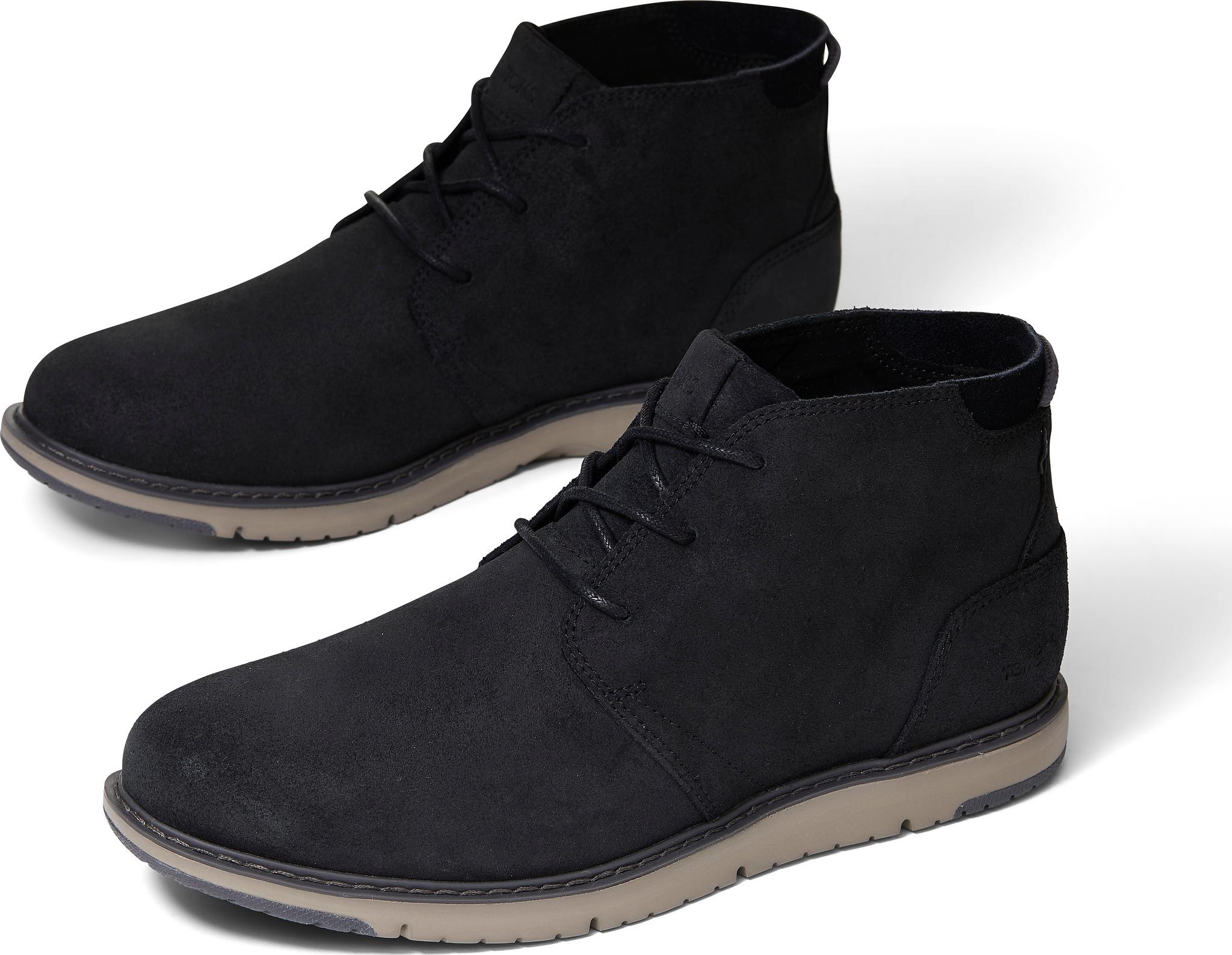 Product gallery image number 3 for product Black Distressed Leather Navi Boots - Men's