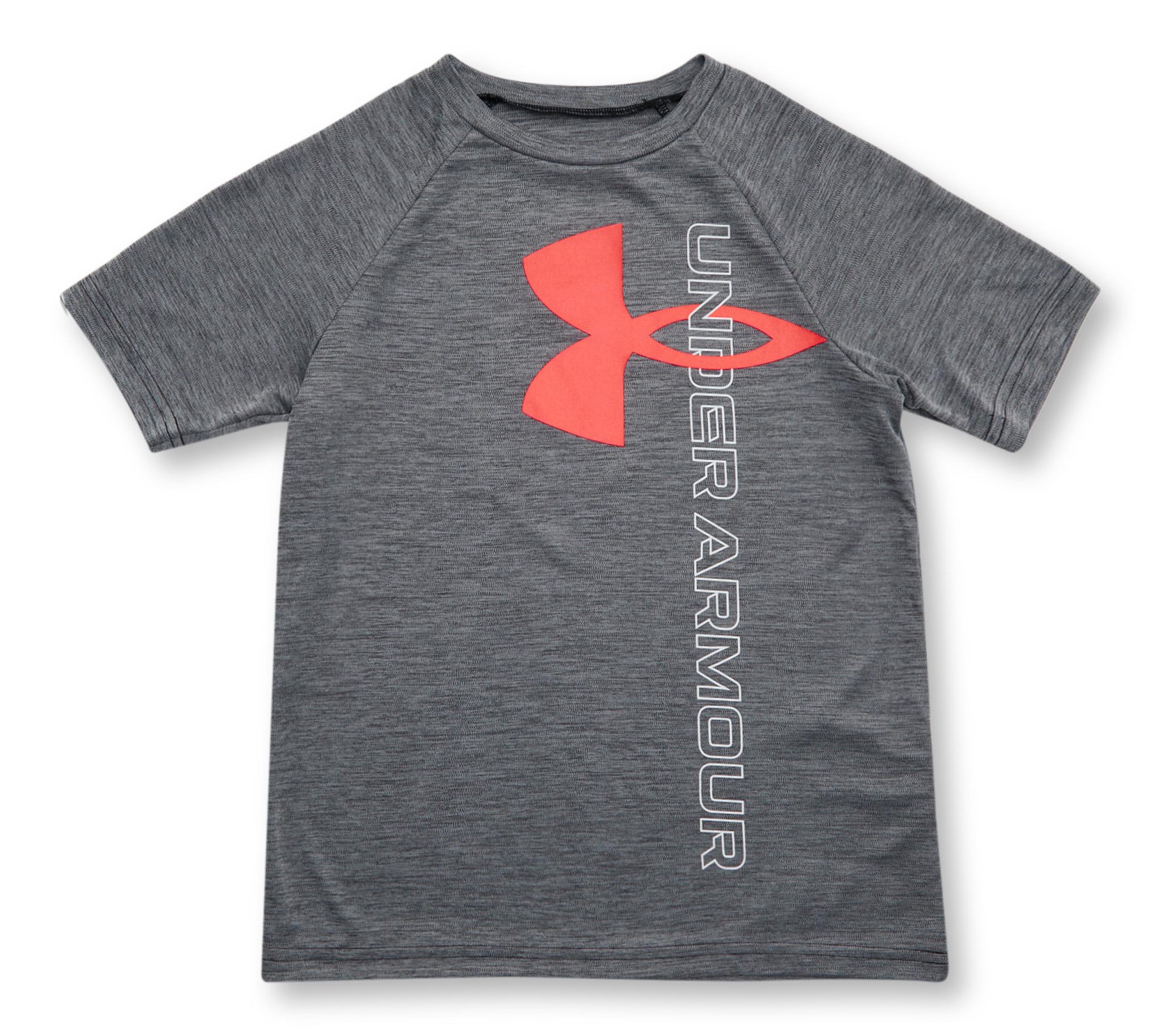 Product gallery image number 1 for product Tech Split Logo Hybrid Short Sleeve T-Shirt - Boys