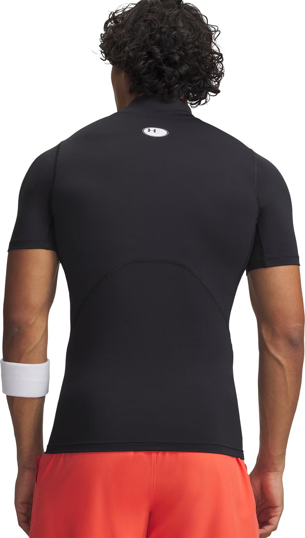 Product gallery image number 4 for product HeatGear Compression Short Sleeve Mock Neck Base Layer Top - Men's