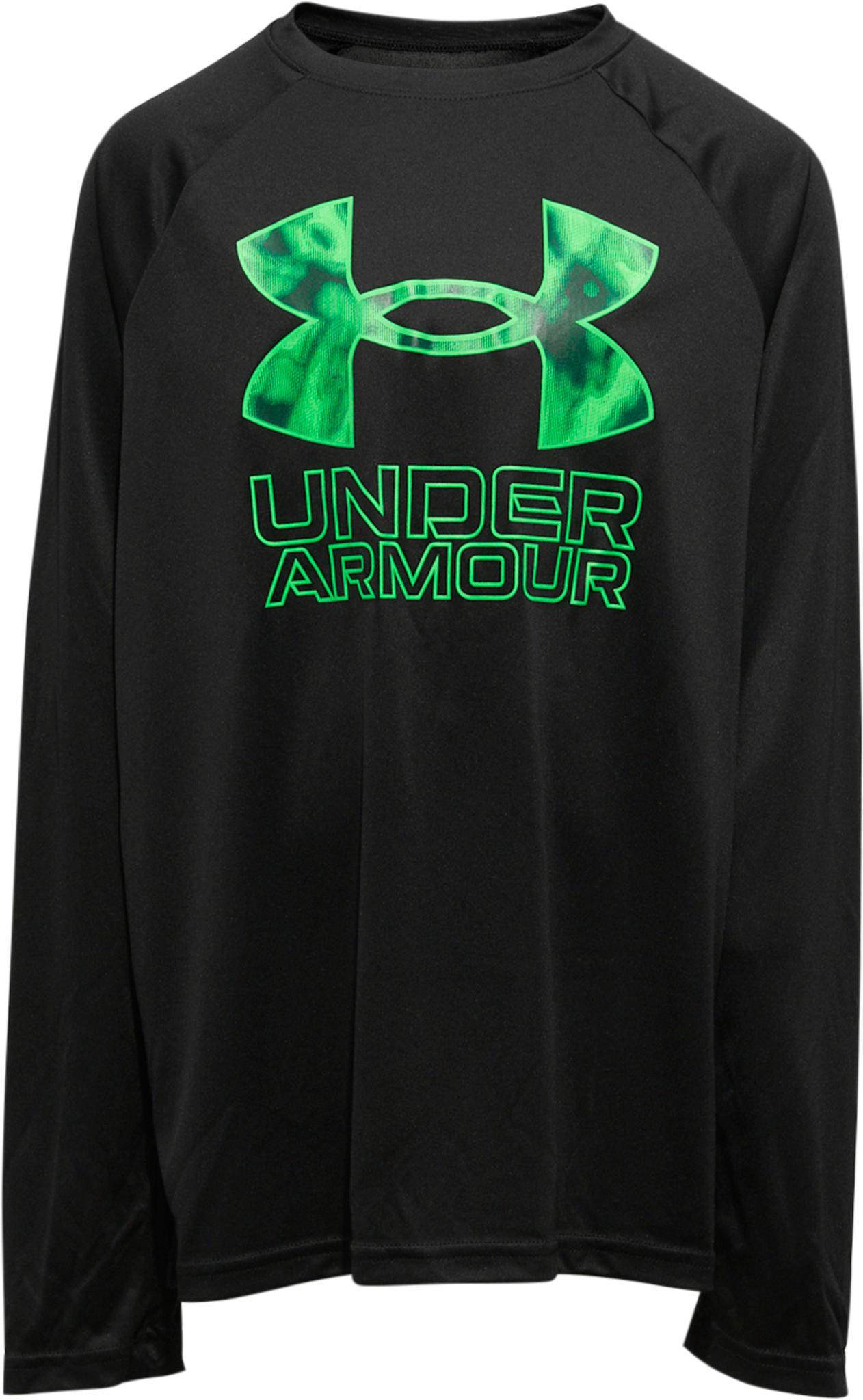 Numéro de l'image de la galerie de produits 1 pour le produit Haut à manches longues avec imprimé UA Tech Hybrid - Garçon