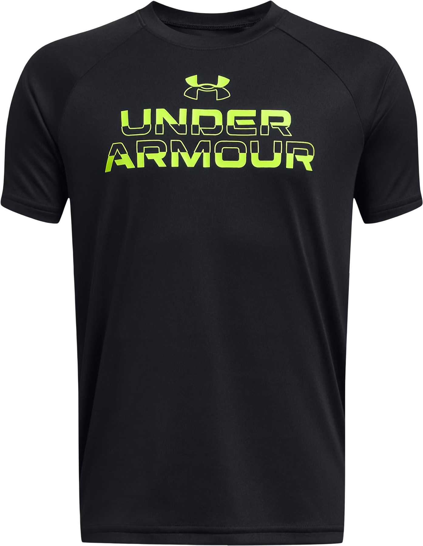 Product image for UA Tech Split Wordmark Short Sleeve T-Shirt - Boys