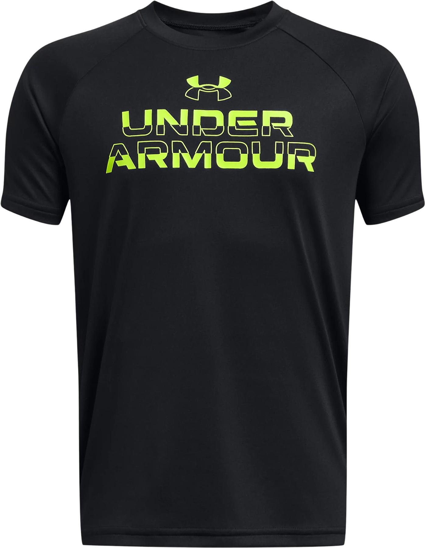 Product gallery image number 1 for product UA Tech Split Wordmark Short Sleeve T-Shirt - Boys