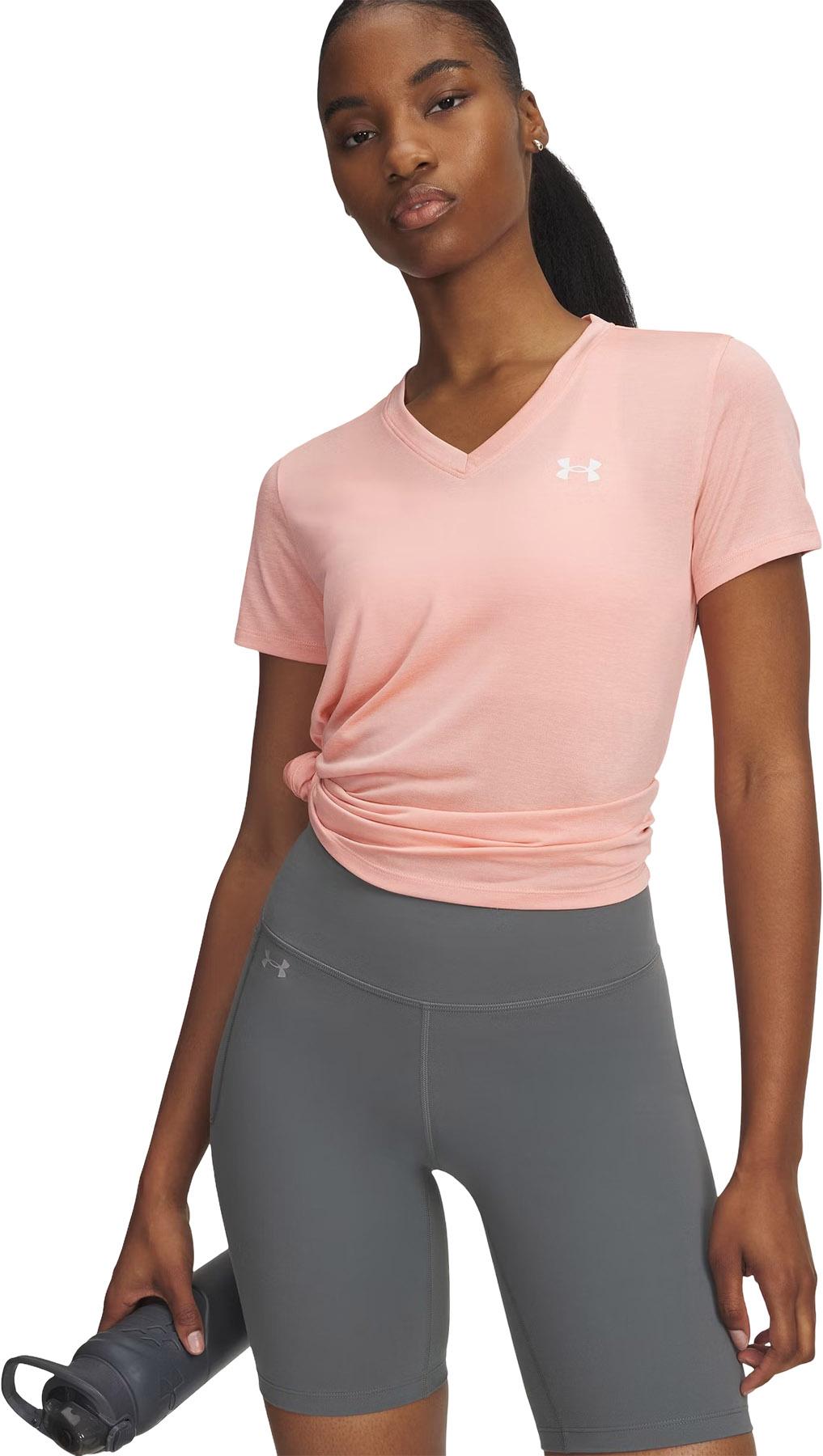 Image de produit pour T-shirt à manches courtes et col en V UA Tech Twist - Femme