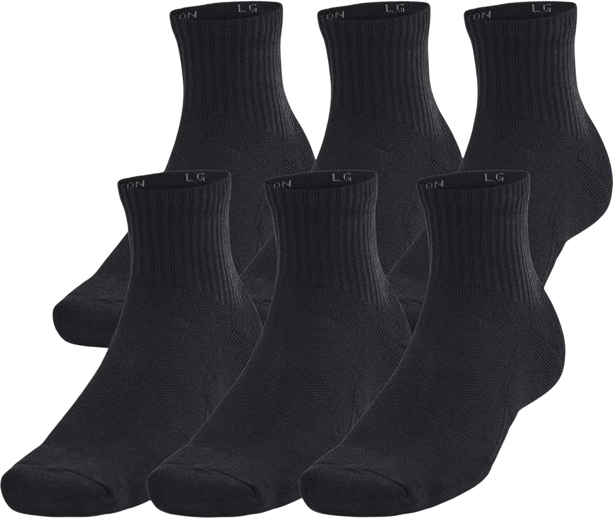 Product image for UA Training Cotton 6-Pack Quarter Socks - Unisex