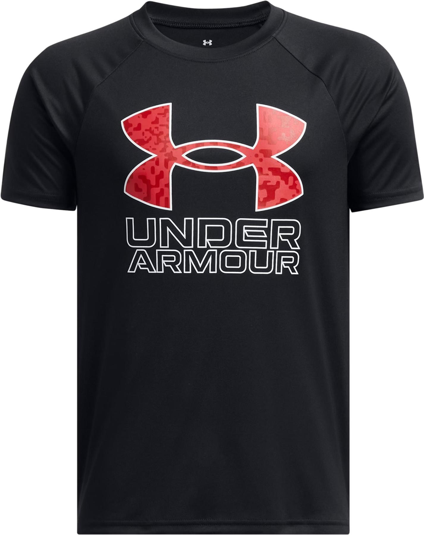 Product image for UA Tech Hybrid Print Short Sleeve T-Shirt - Boys