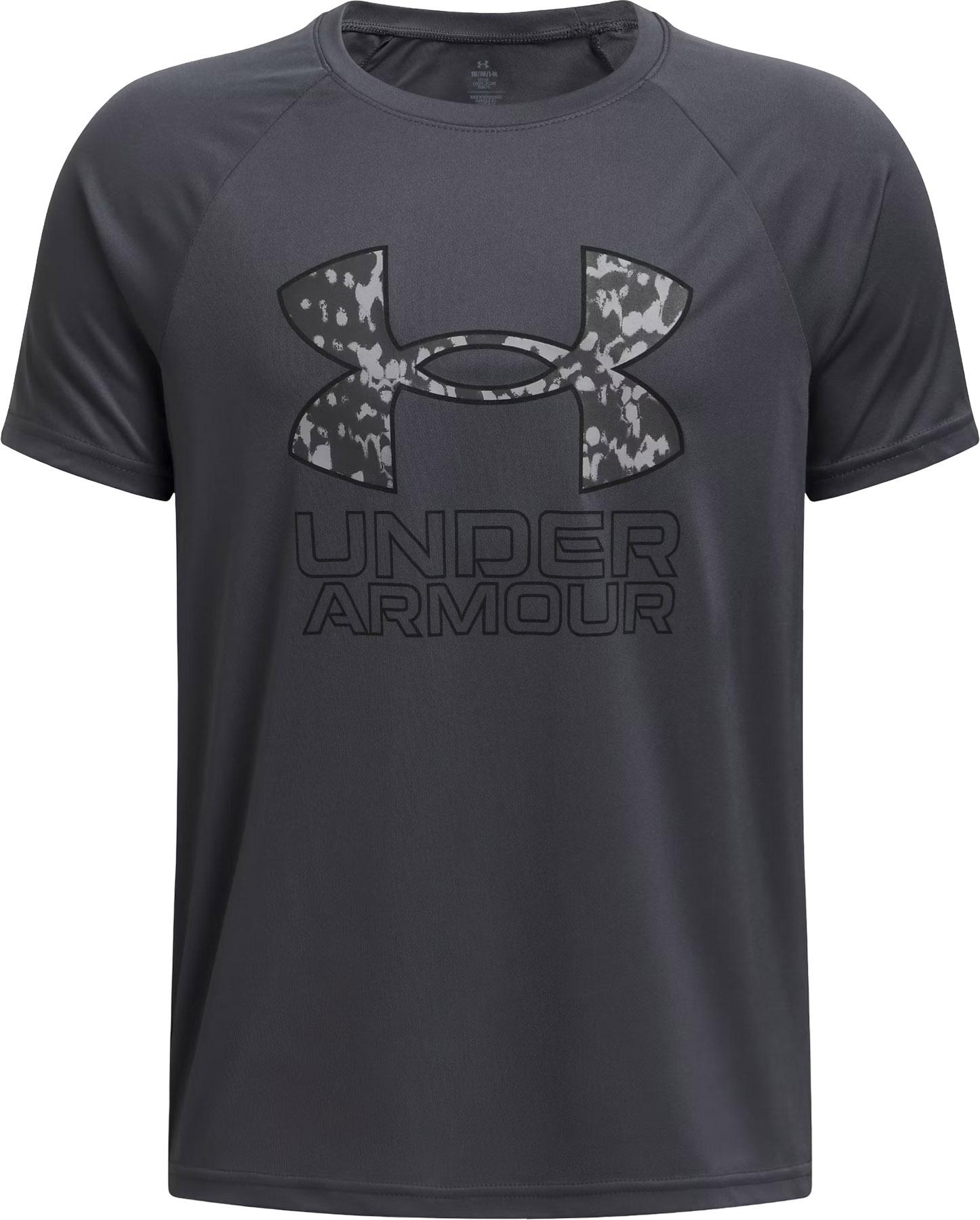 Product image for UA Tech Hybrid Print Short Sleeve T-Shirt - Boys