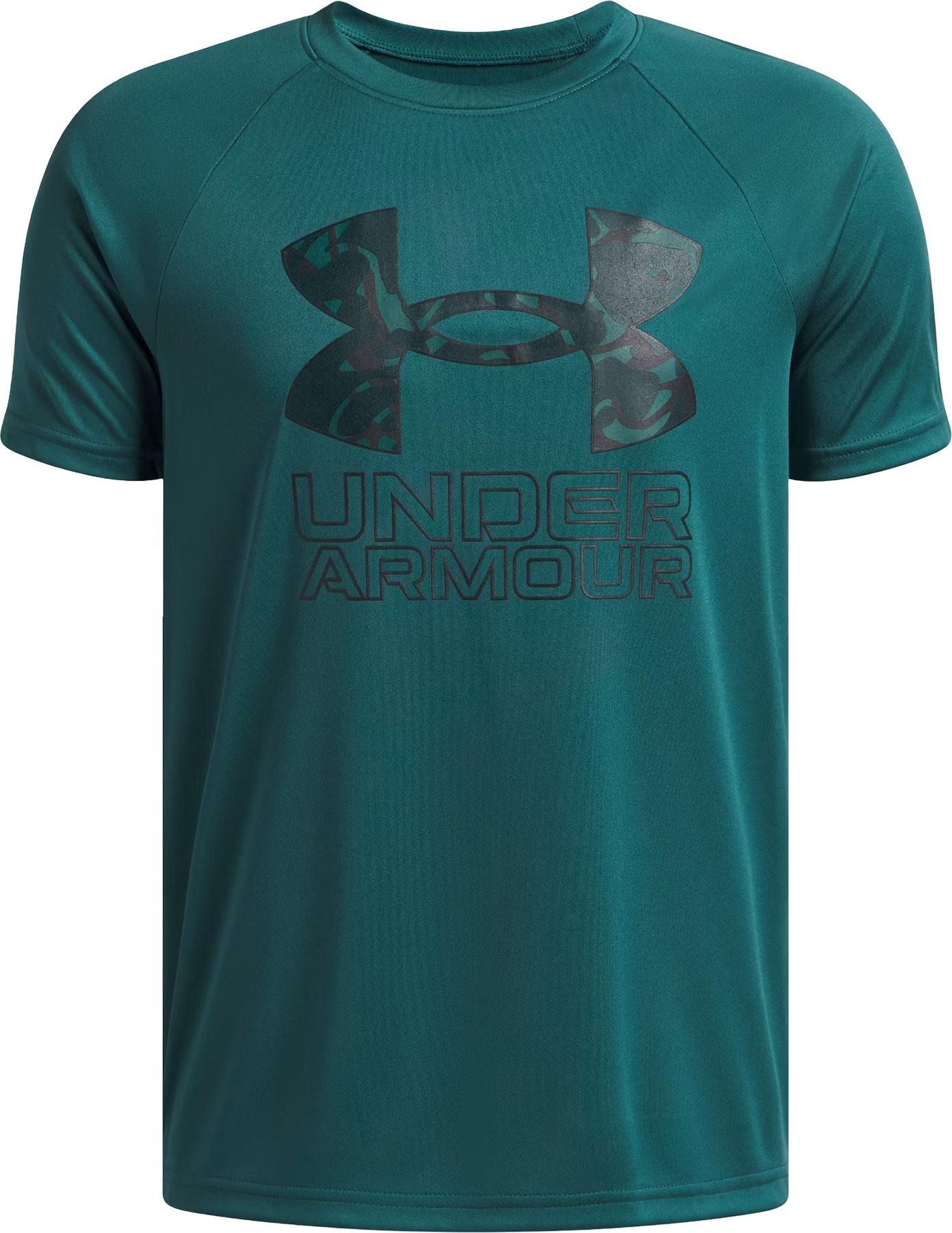 Product image for T-shirt à manches courtes imprimé hybride UA Tech - Garçon