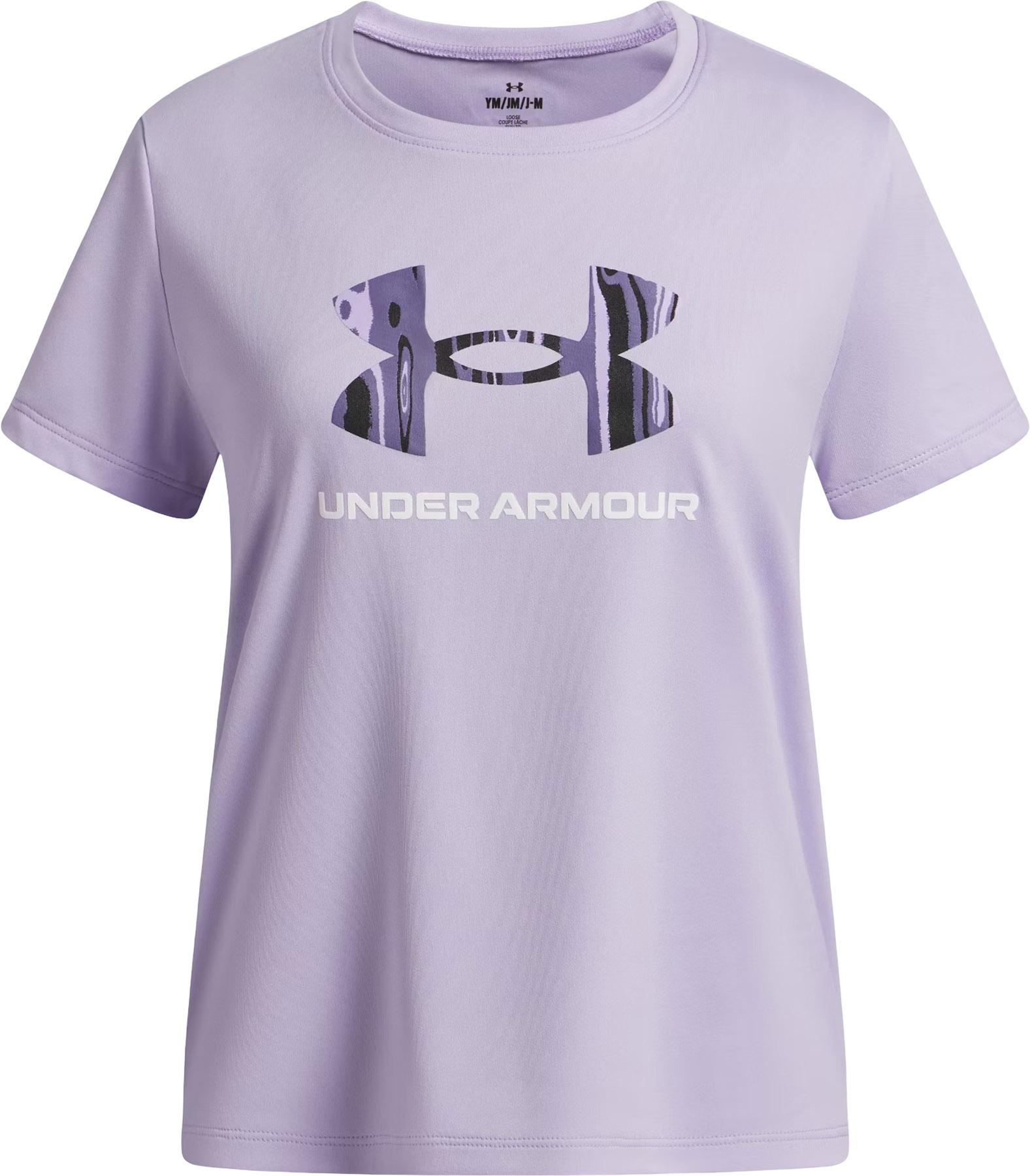Product image for UA Tech Print Fill Graphic Short Sleeve T-Shirt - Girls