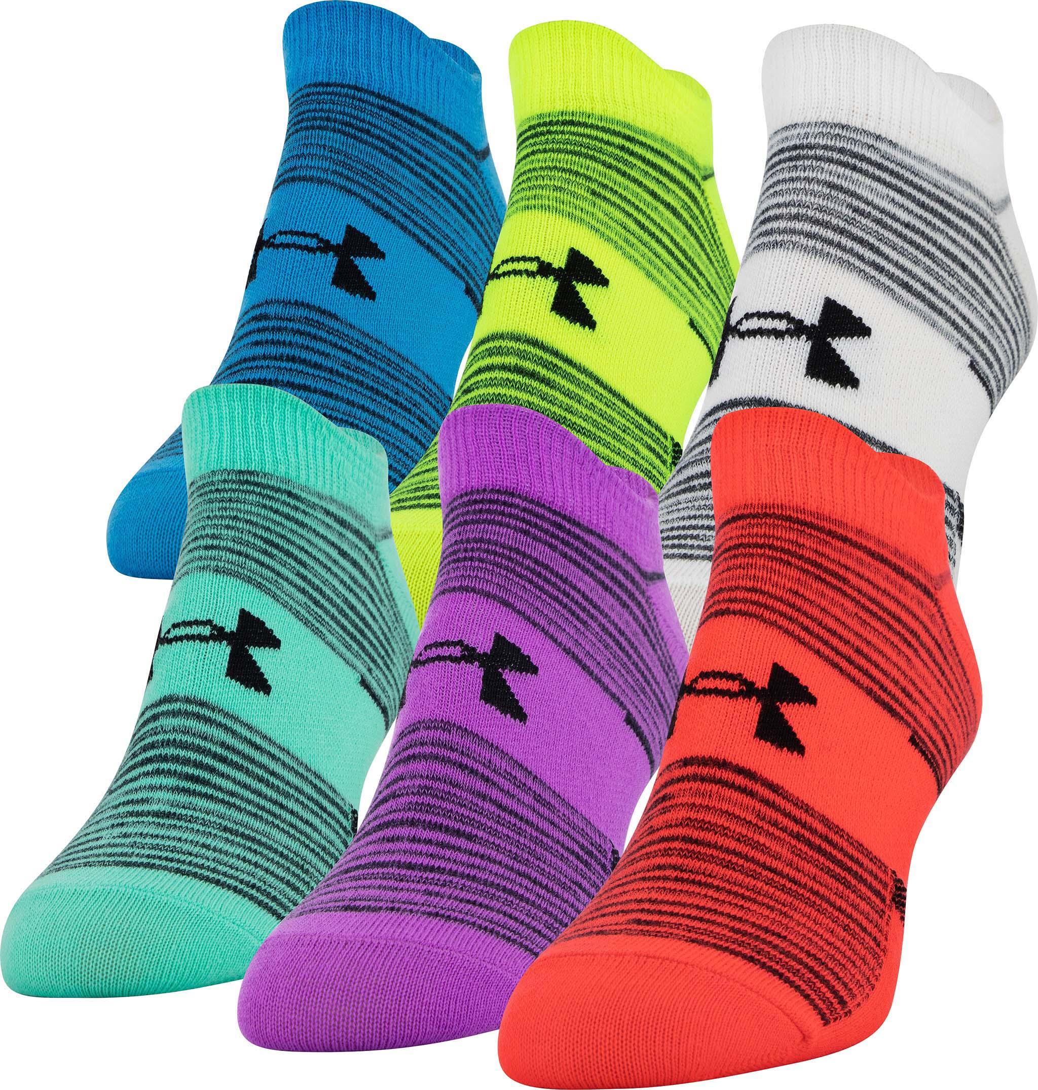 Product gallery image number 1 for product UA Essentials No Show Socks 6 Pack - Girls