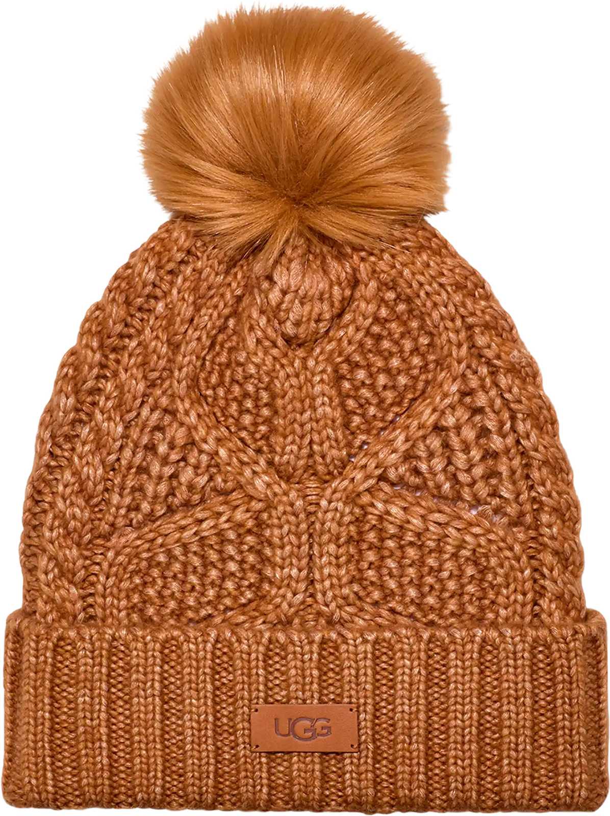 Product image for Cable Knit Beanie with Pom - Women's