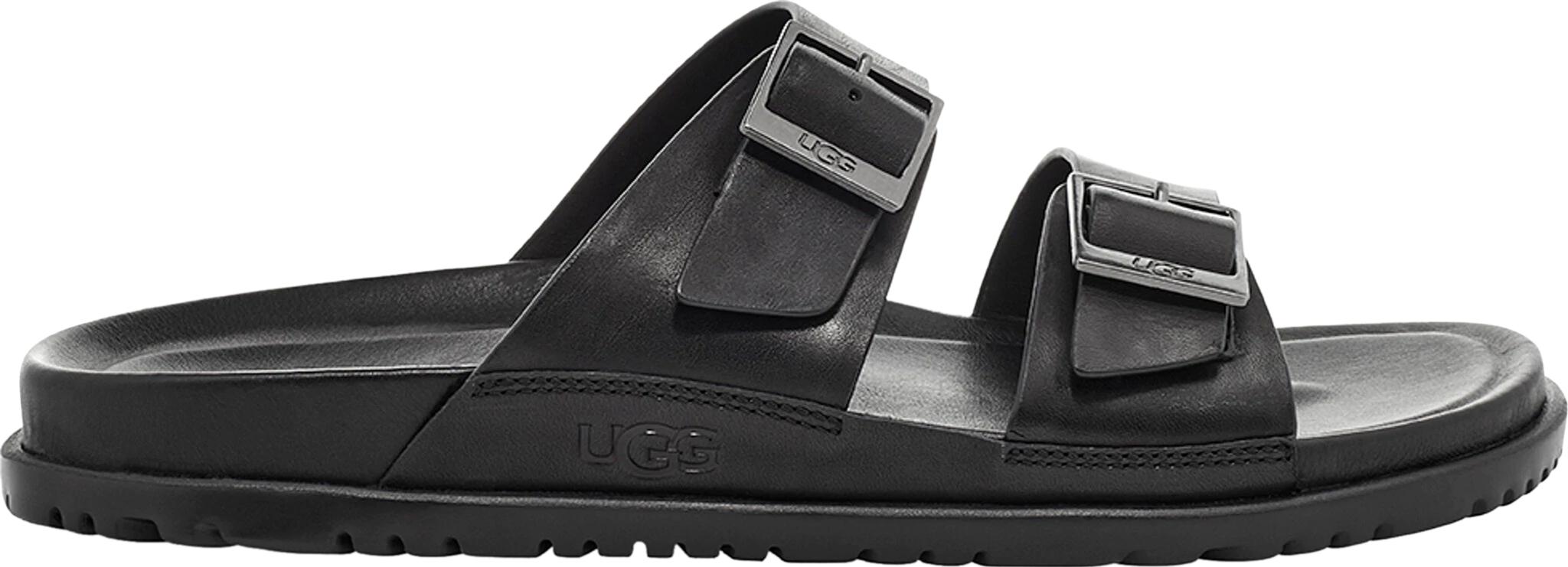 Ugg Men\'s Wainscott Black Leather Slide Sandals. Wainscott Slide Black Leather | UGG main image 3