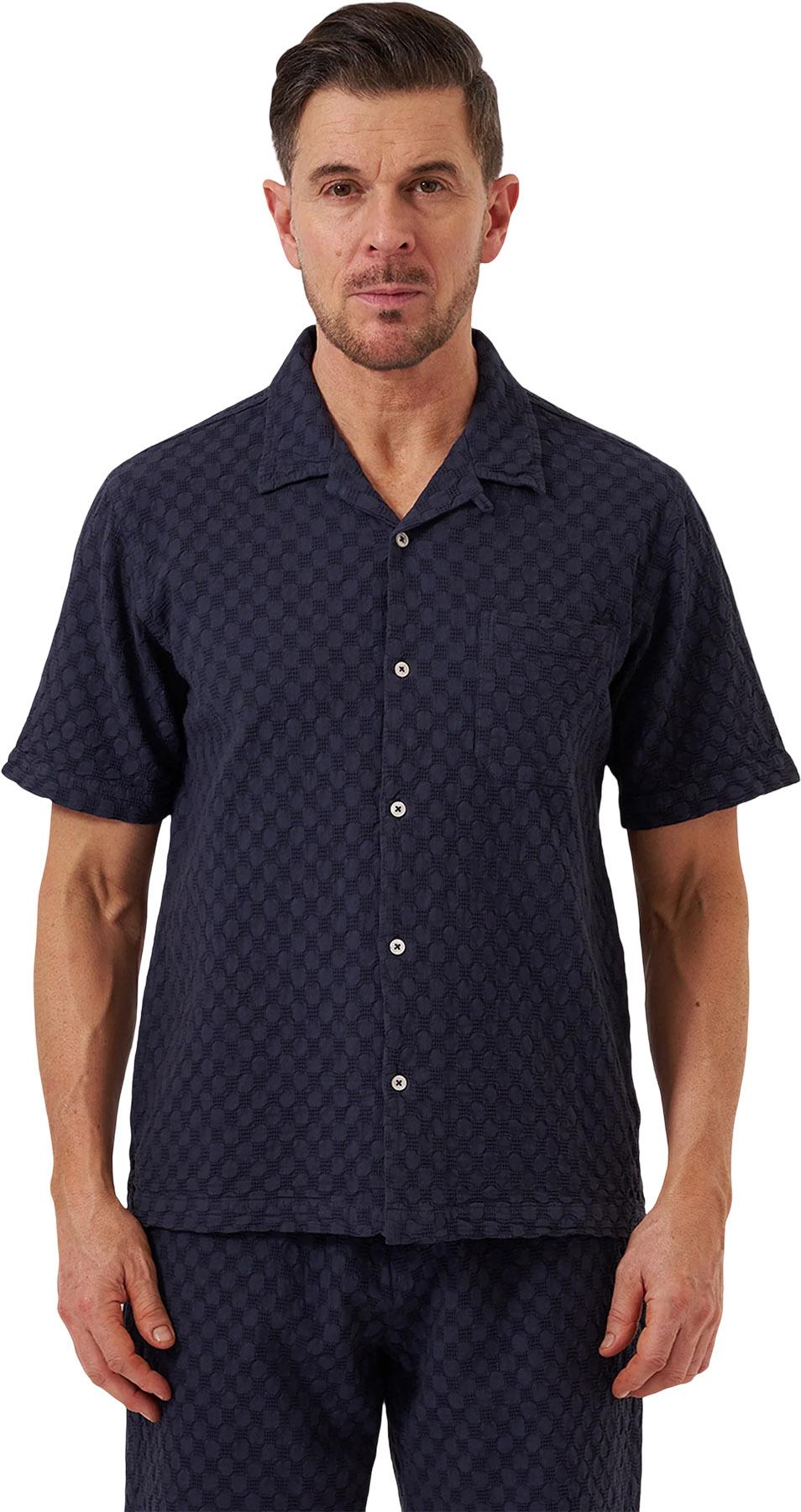 Product gallery image number 4 for product Chemise en tissu gaufré à pois Road - Homme