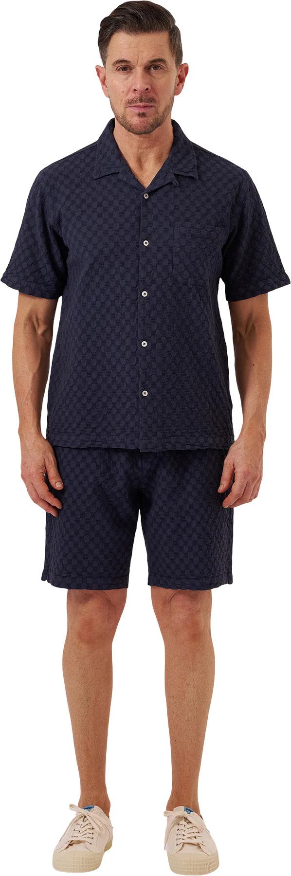 Product gallery image number 5 for product Chemise en tissu gaufré à pois Road - Homme