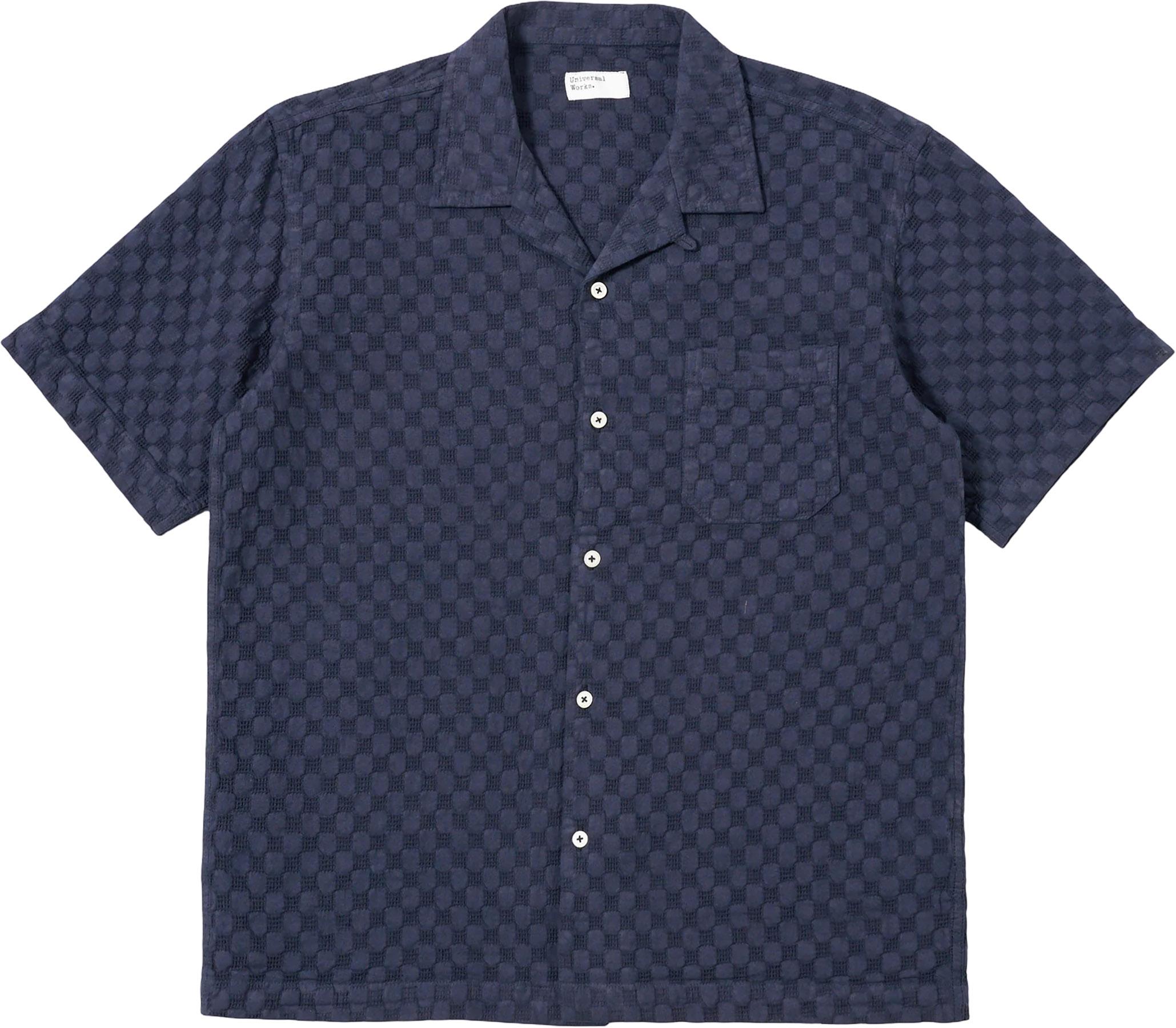 Product image for Chemise en tissu gaufré à pois Road - Homme