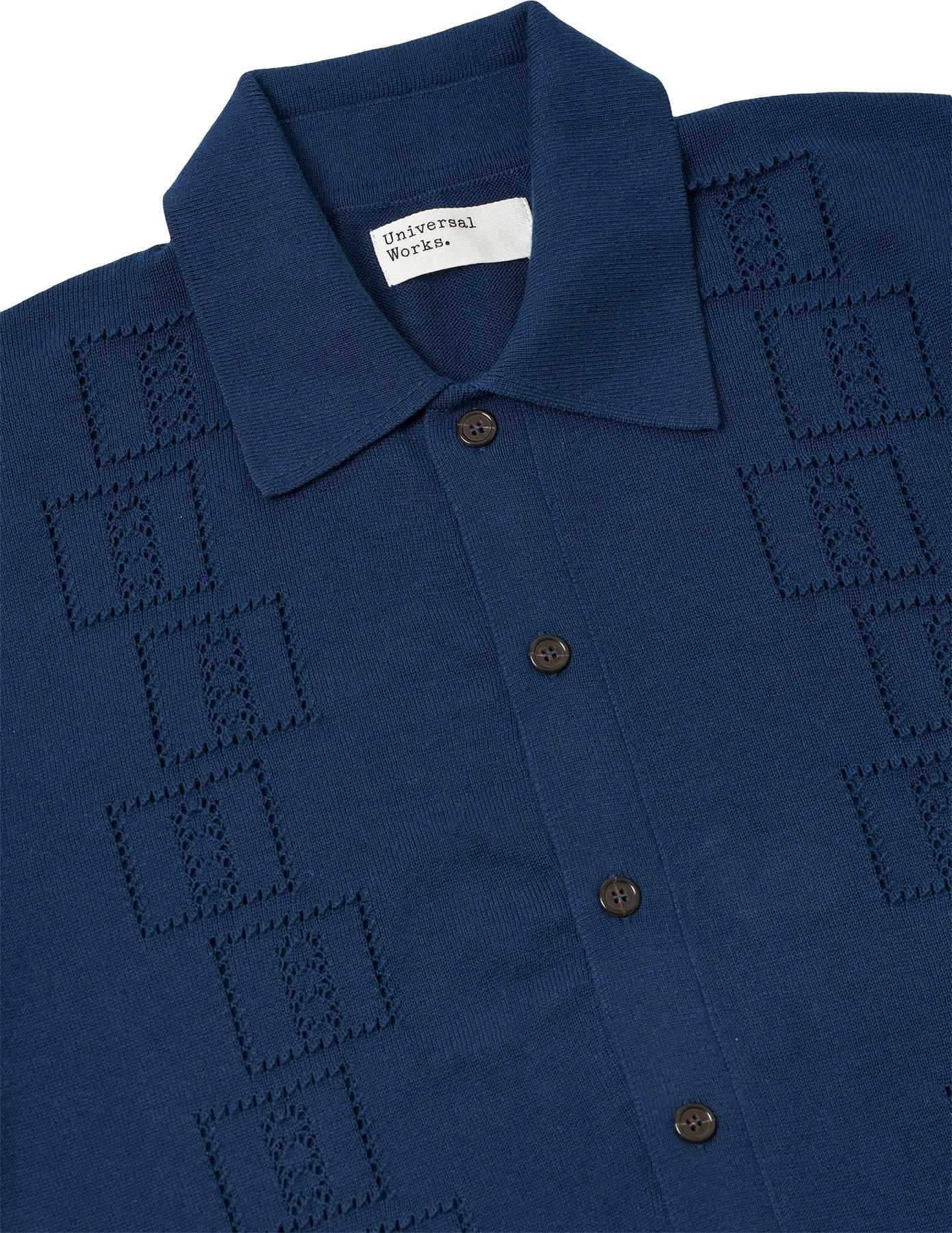 Product gallery image number 6 for product Chemise en maille ajourée de coton Jonny - Homme