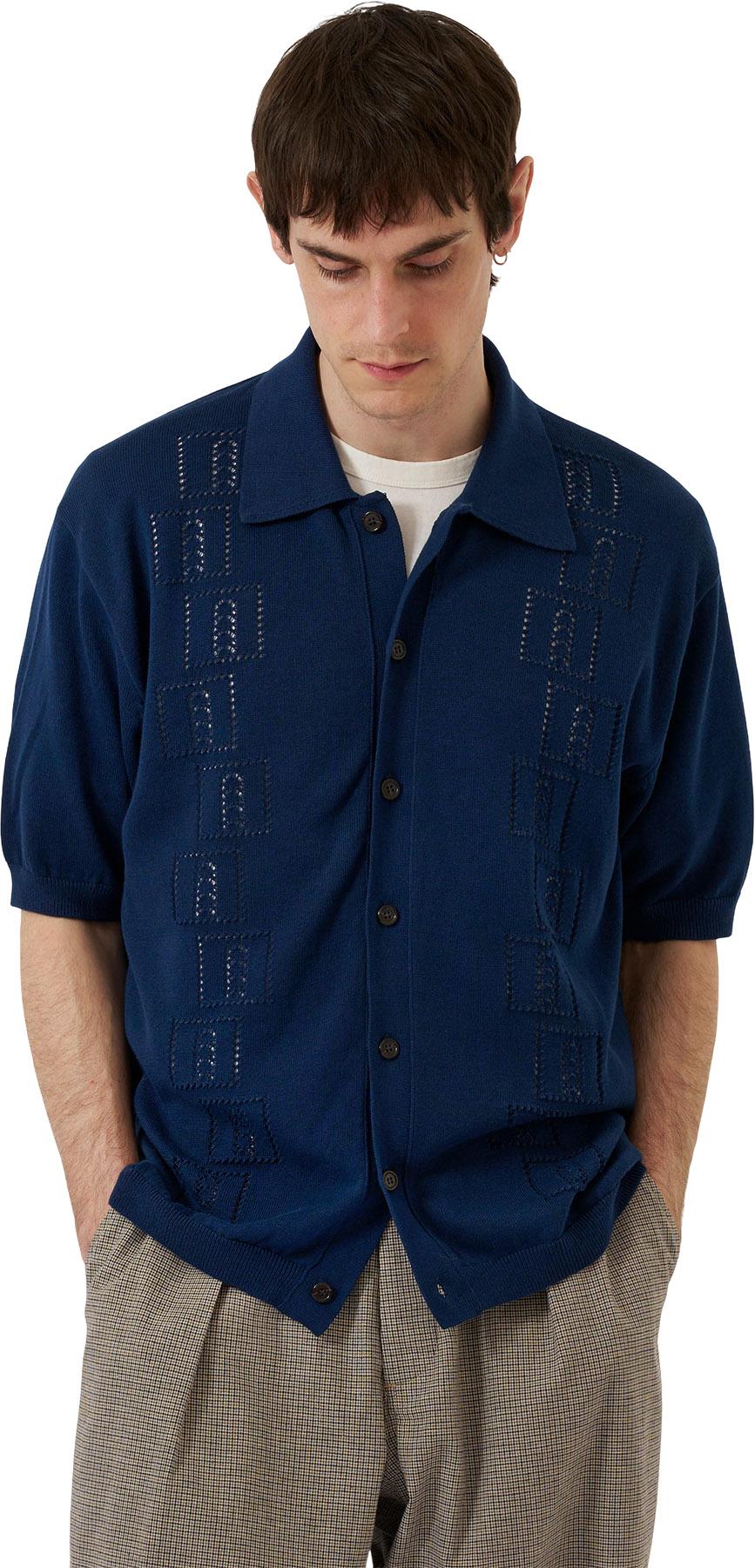 Product gallery image number 4 for product Chemise en maille ajourée de coton Jonny - Homme