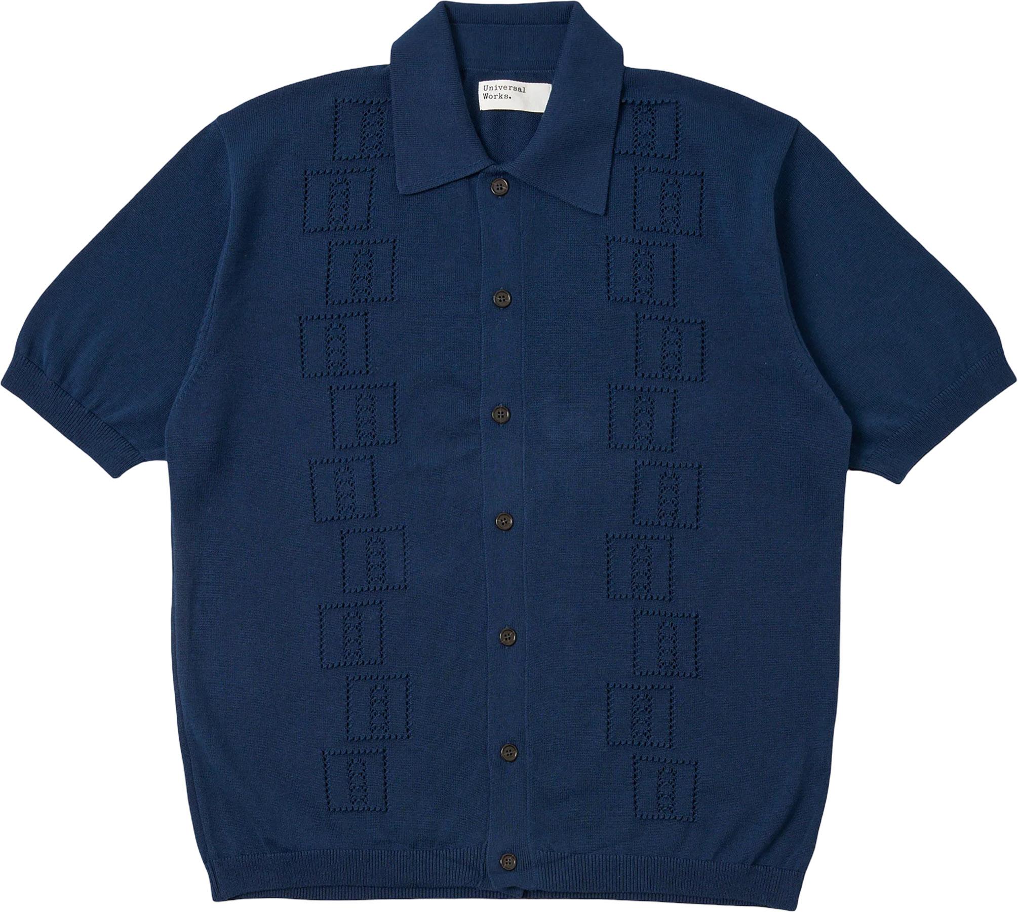 Product image for Chemise en maille ajourée de coton Jonny - Homme