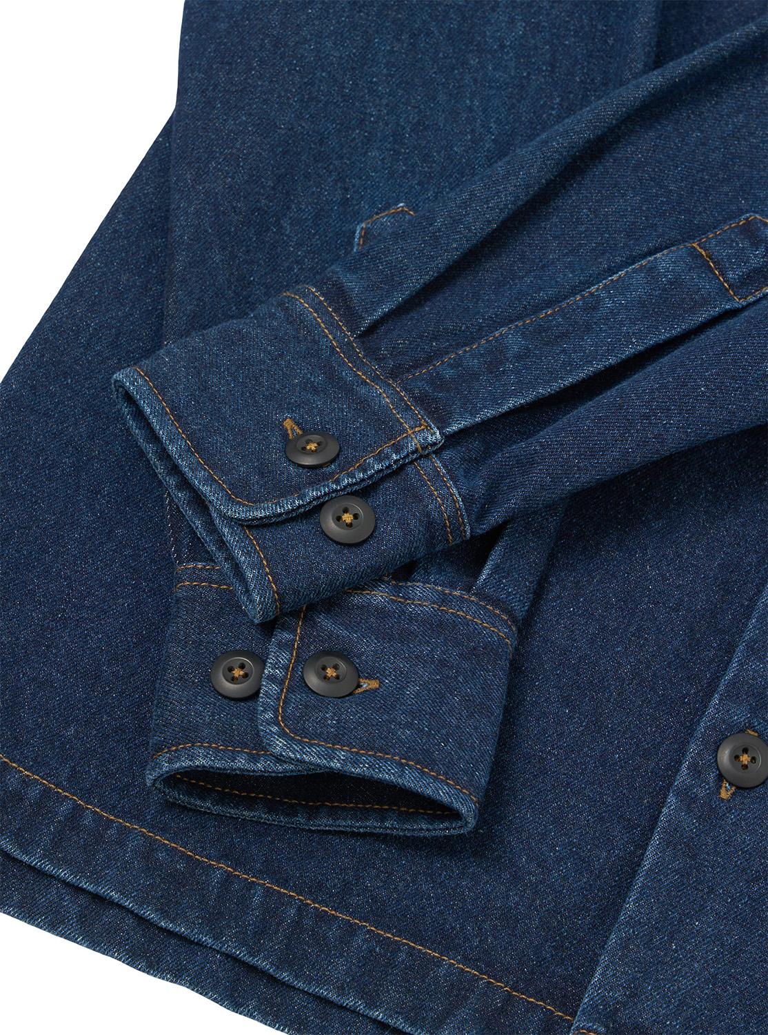 Numéro de l'image de la galerie de produits 4 pour le produit Chemise de travail en denim à coutures contrastantes Fatigue - Homme