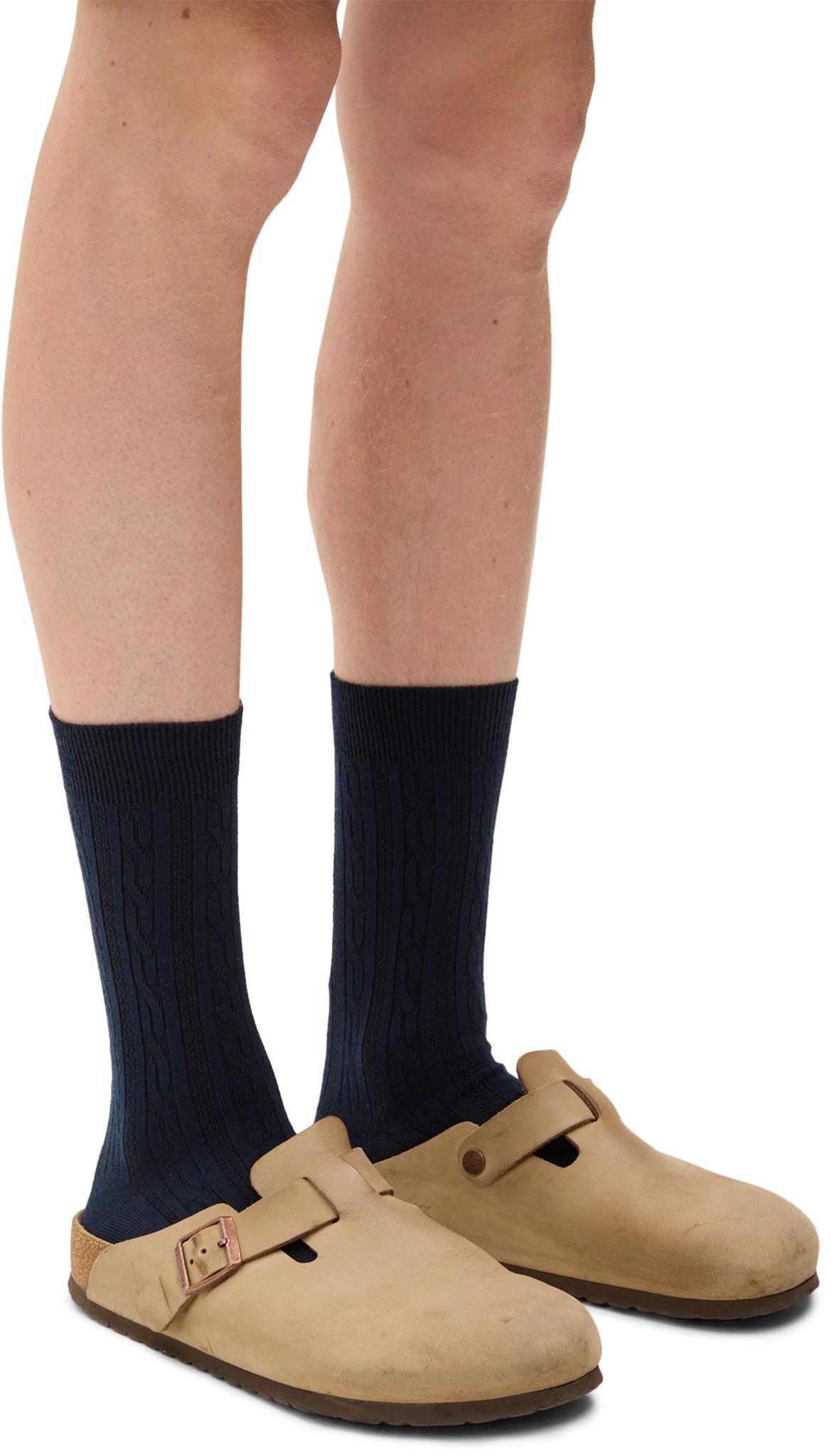 Product gallery image number 4 for product Holborn Merino Cable Knit Crew Socks - 2-pack - Unisex
