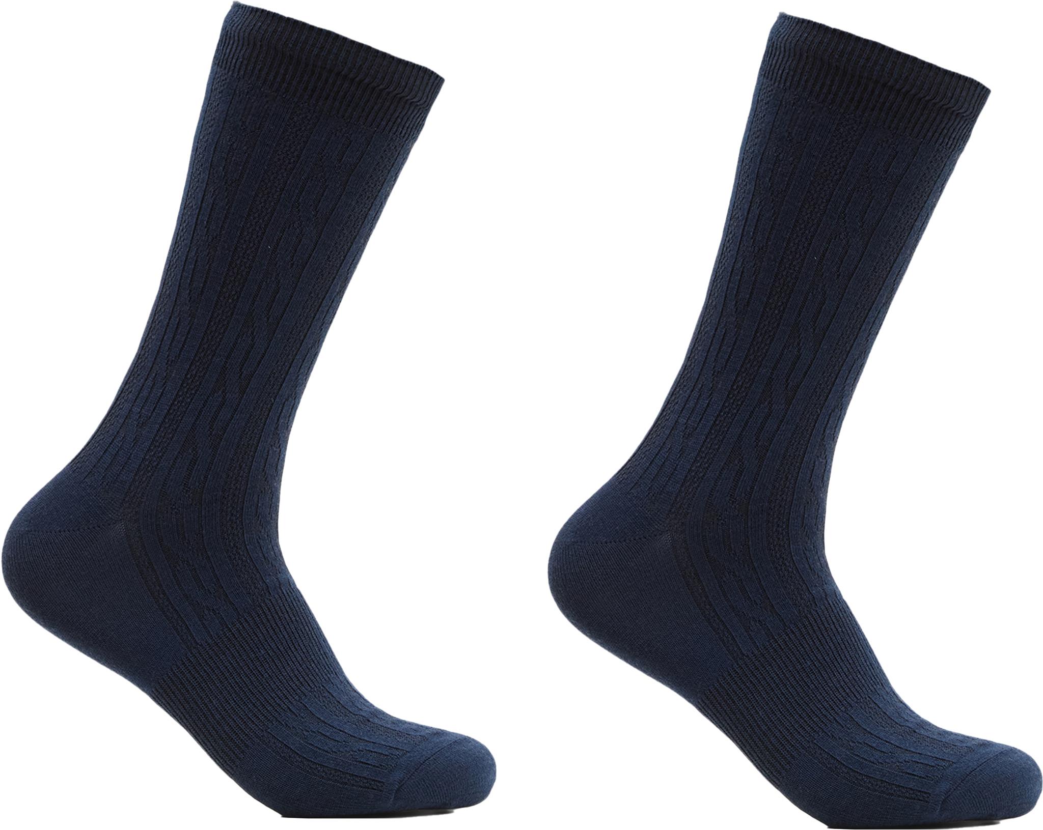Image de produit pour Chaussettes mi-mollet en tricot tosadé de mérinos Holborn - Lot de 2 - Unisexe