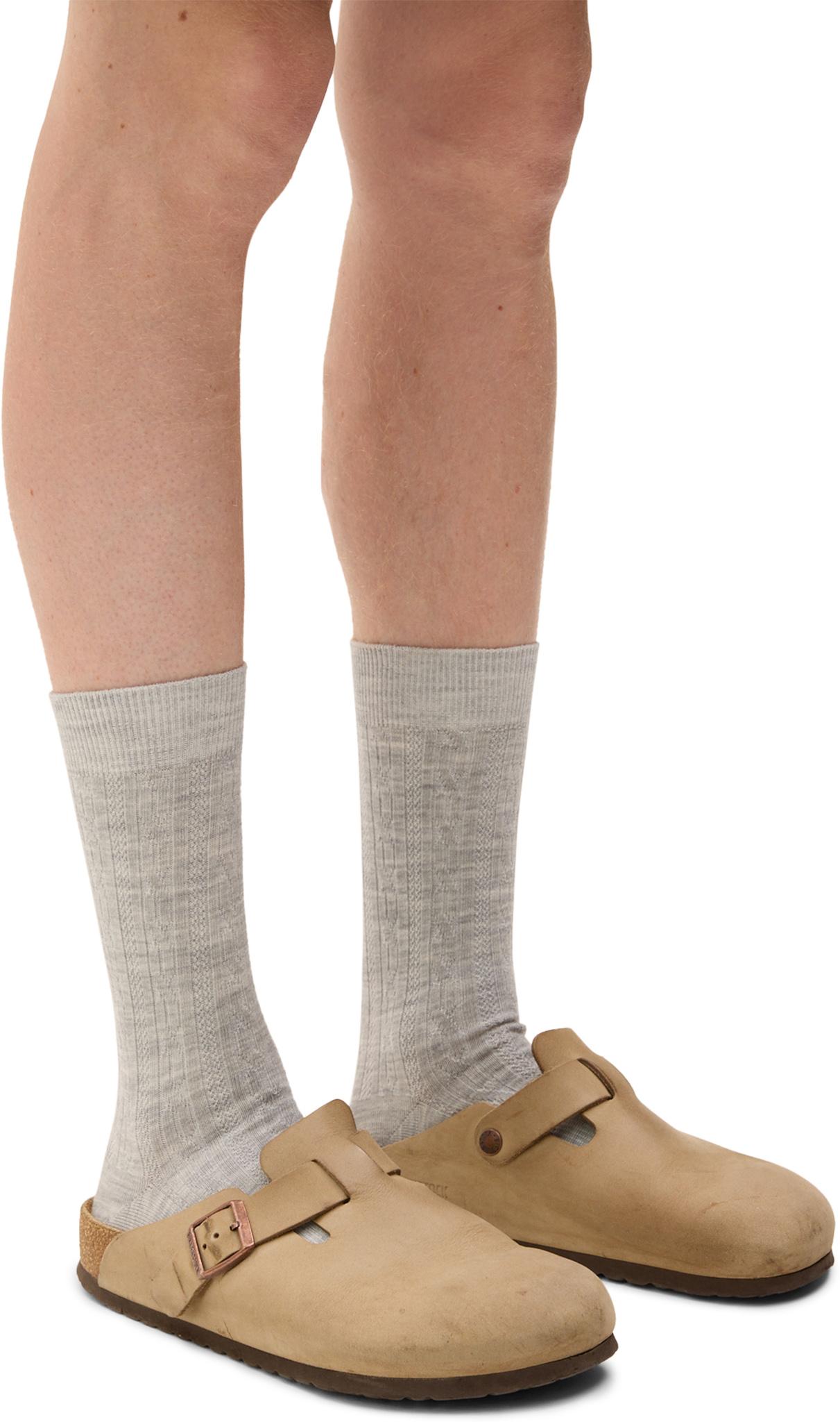 Numéro de l'image de la galerie de produits 4 pour le produit Chaussettes mi-mollet en tricot torsadé de mérinos Holborn - Unisexe