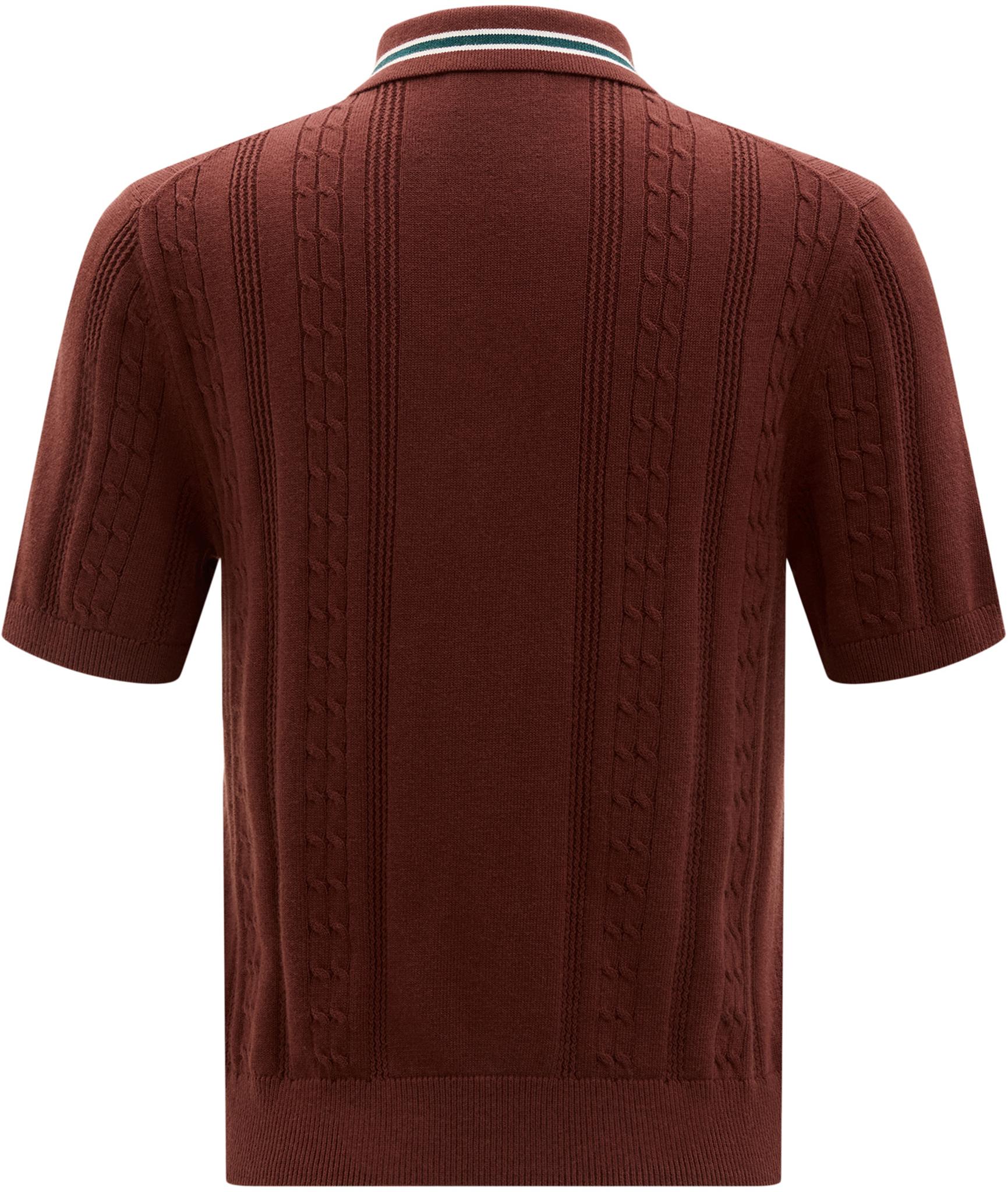 Product gallery image number 2 for product Valerenga Open-Knit Short Sleeve Cropped Polo - Women's