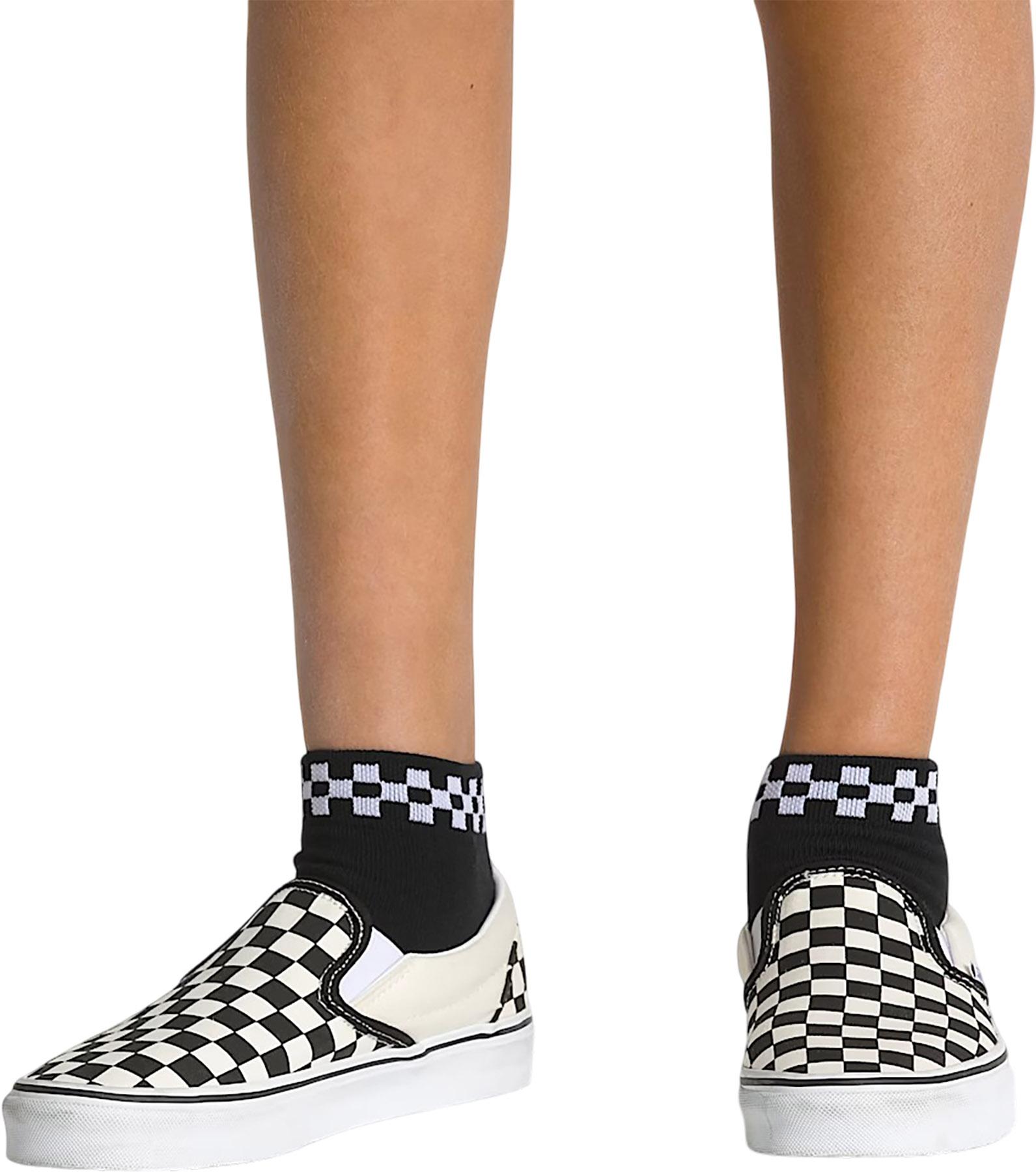 Product gallery image number 2 for product Peek-A-Check Half Crew Socks - Girls