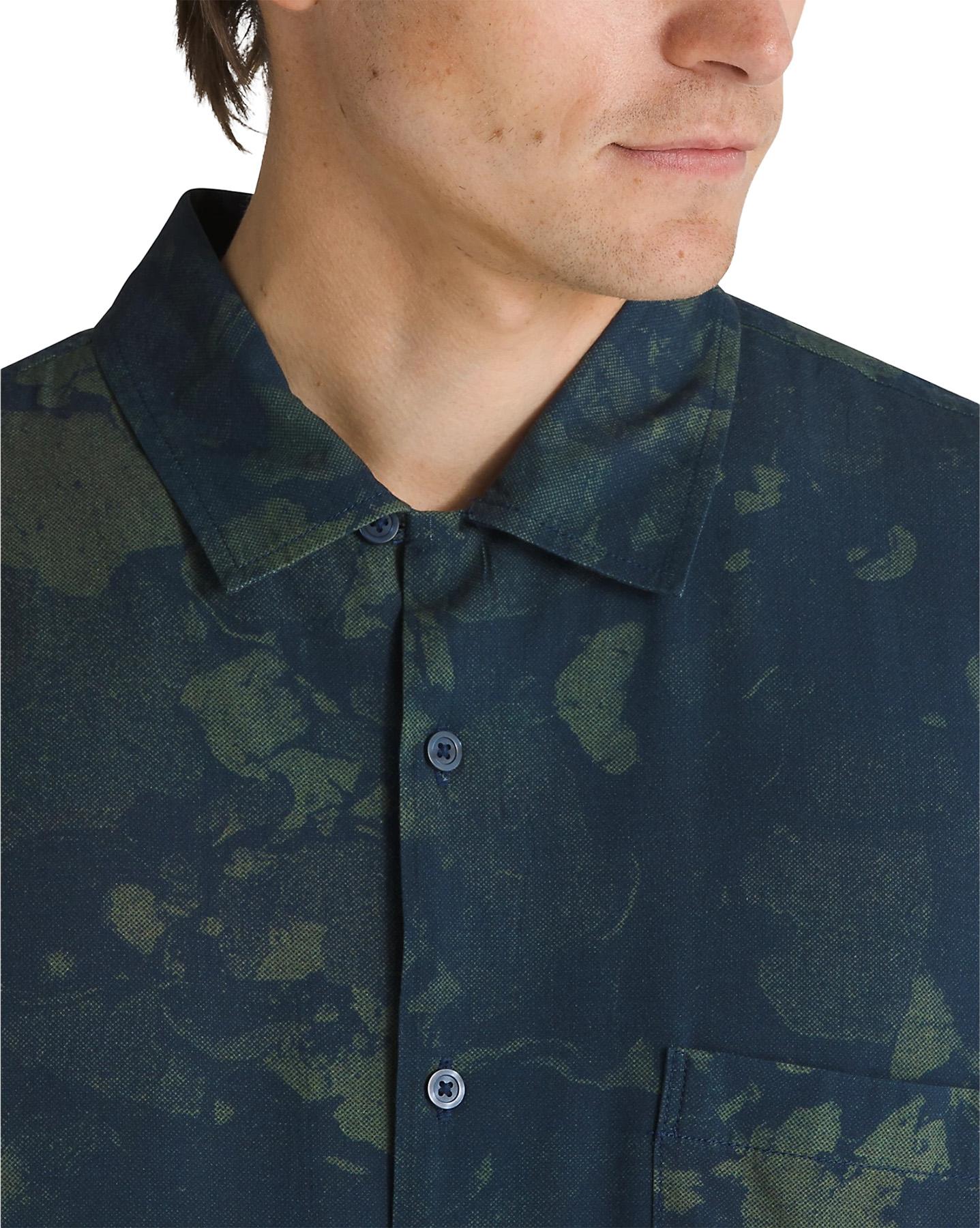 Product gallery image number 3 for product Camp Collar Loose Woven Short Sleeve Shirt - Men's