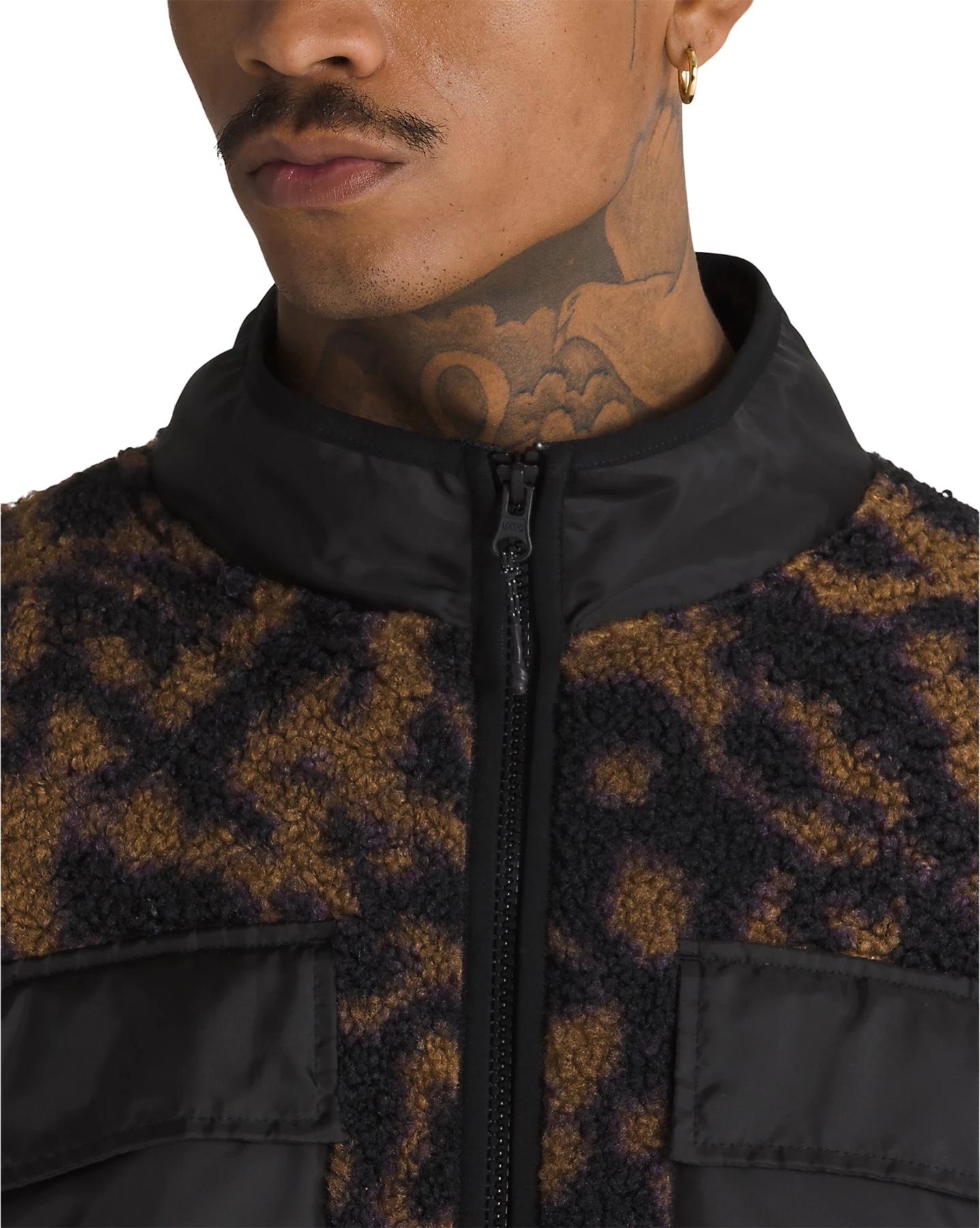 Numéro de l'image de la galerie de produits 3 pour le produit Chandail en molleton ample en sherpa à glissière pleine longueur Debrusk - Homme