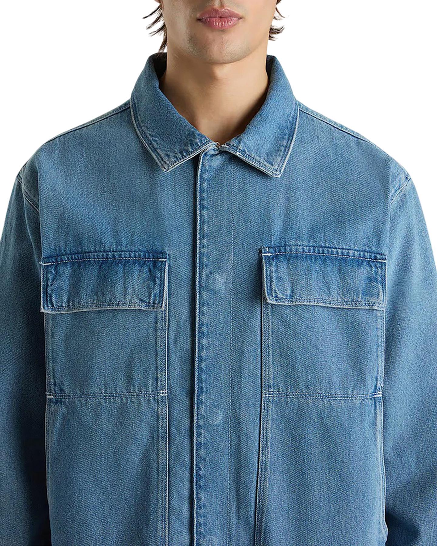 Product gallery image number 4 for product Manteau en jean McAvoy Station - Homme