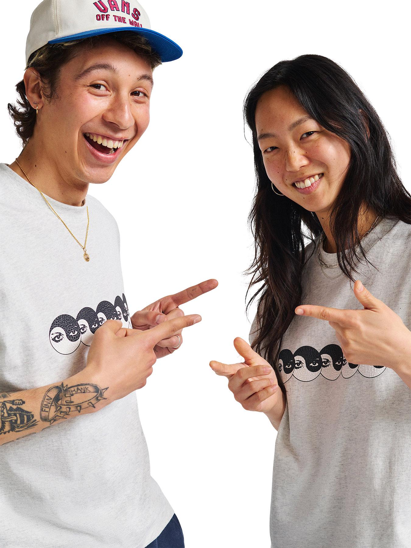 Product gallery image number 2 for product Skate Ying Yang Eyes Short Sleeve Crew Neck T-Shirt - Men's