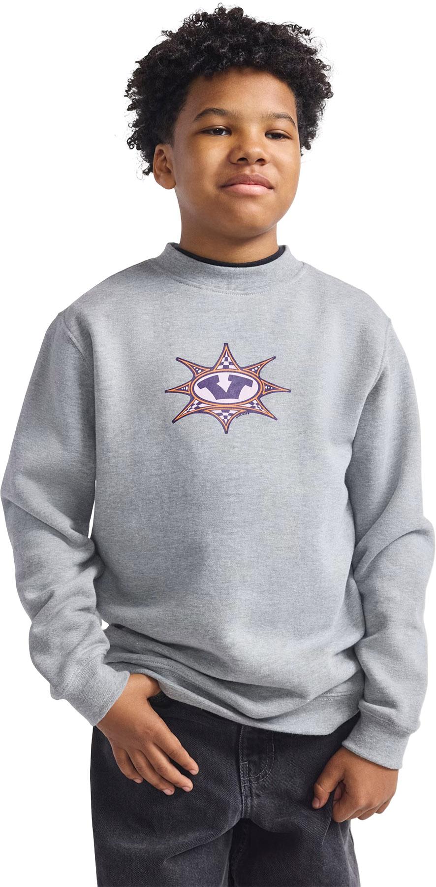 Product gallery image number 2 for product Star Checker Crew Neck Sweatshirt - Big Kids